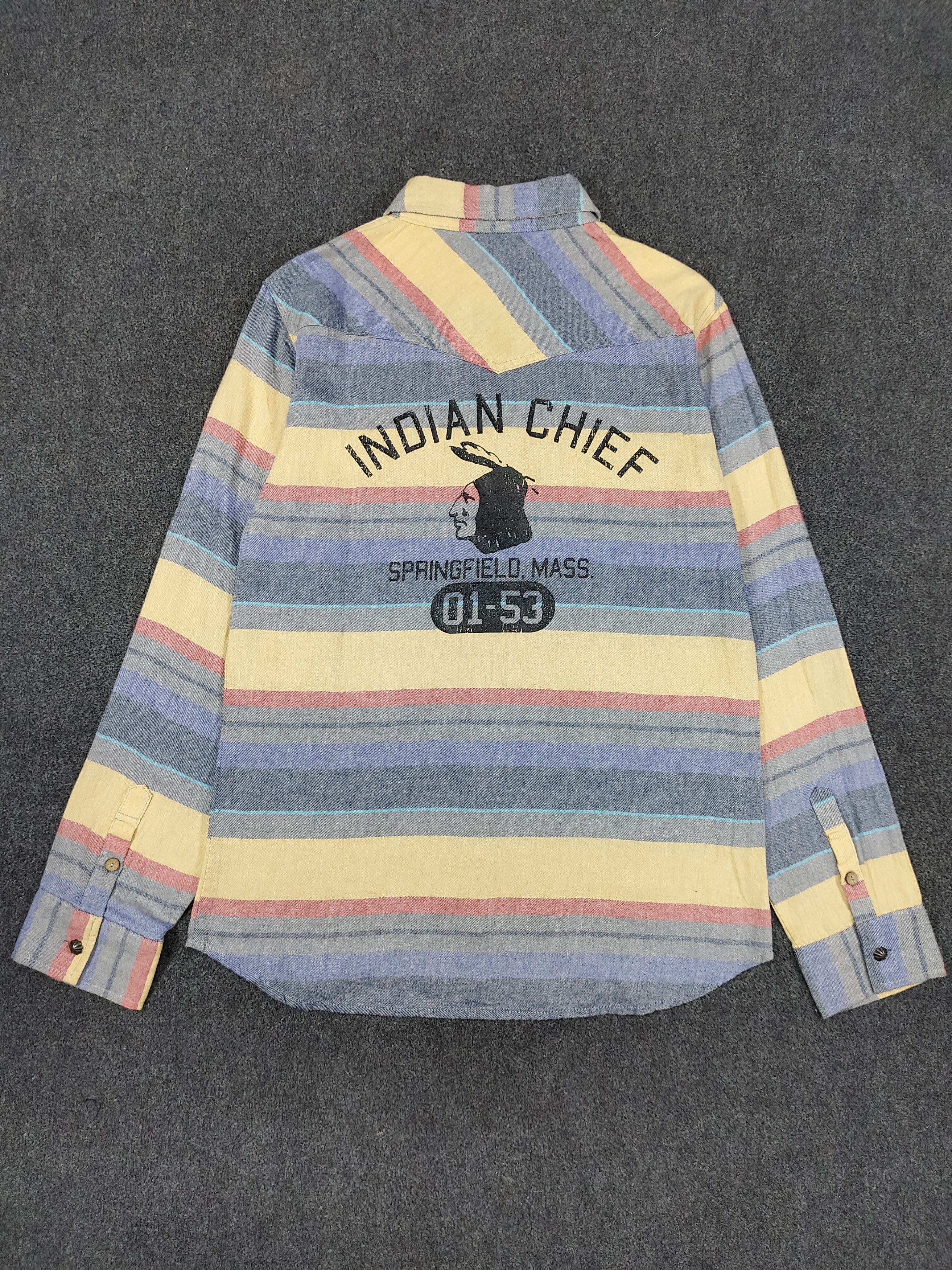 Indian Motorcycle 🔥Indian Motorcycle Vintage Western Stripe Shirt Size US M / EU 48-50 / 2 - 1 Thumbnail