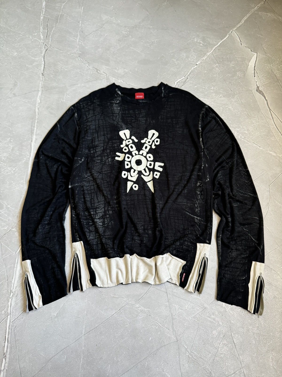 Japanese Brand Vtg Avantgarde Zipper Longsleeve Hysteric Glamour Style Y2k Size US XL / EU 56 / 4 - 2 Thumbnail