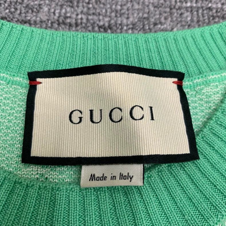 Gucci Gucci Green double G old flower full-printed wool knitted Size M / US 6-8 / IT 42-44 - 7 Thumbnail