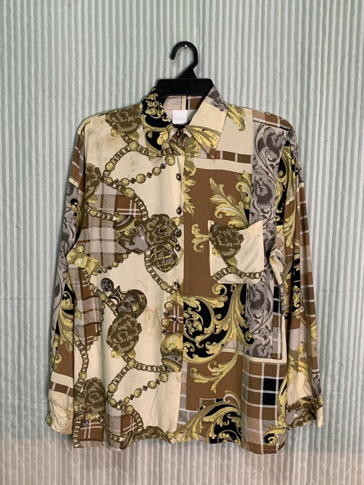 Ungaro Paris Rare Design Vintage Paris Unique Long Sleeve Blouse Size M / US 6-8 / IT 42-44 - 1 Thumbnail