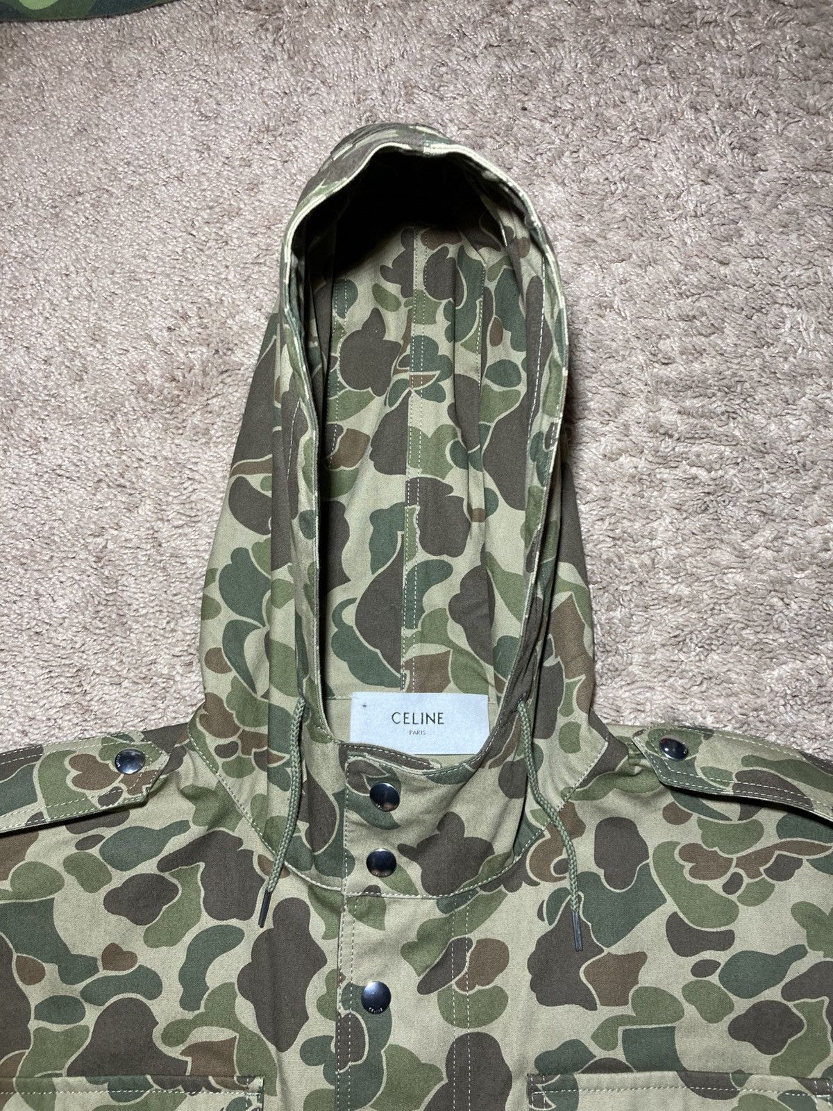 Celine New SS22 Celine Duck Camo Military Cargo Jacket Cut Off Vest Size US XL / EU 56 / 4 - 5 Thumbnail