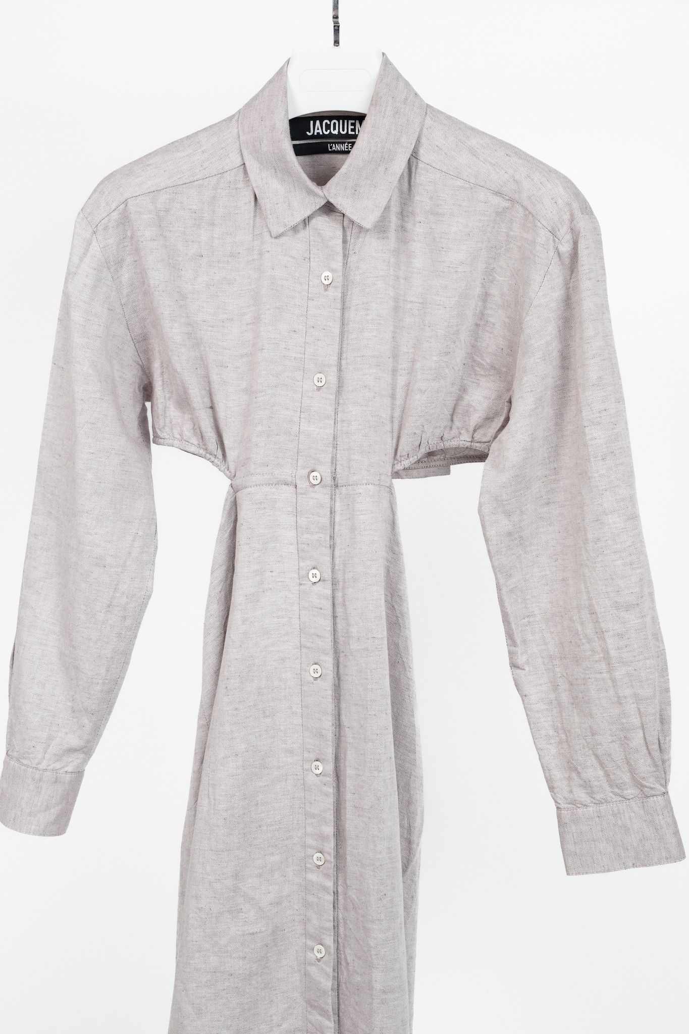 Jacquemus Jacquemus La Robe Cavaou Cotton & Linen Cutout Midi Dress Size M / US 6-8 / IT 42-44 - 3 Thumbnail