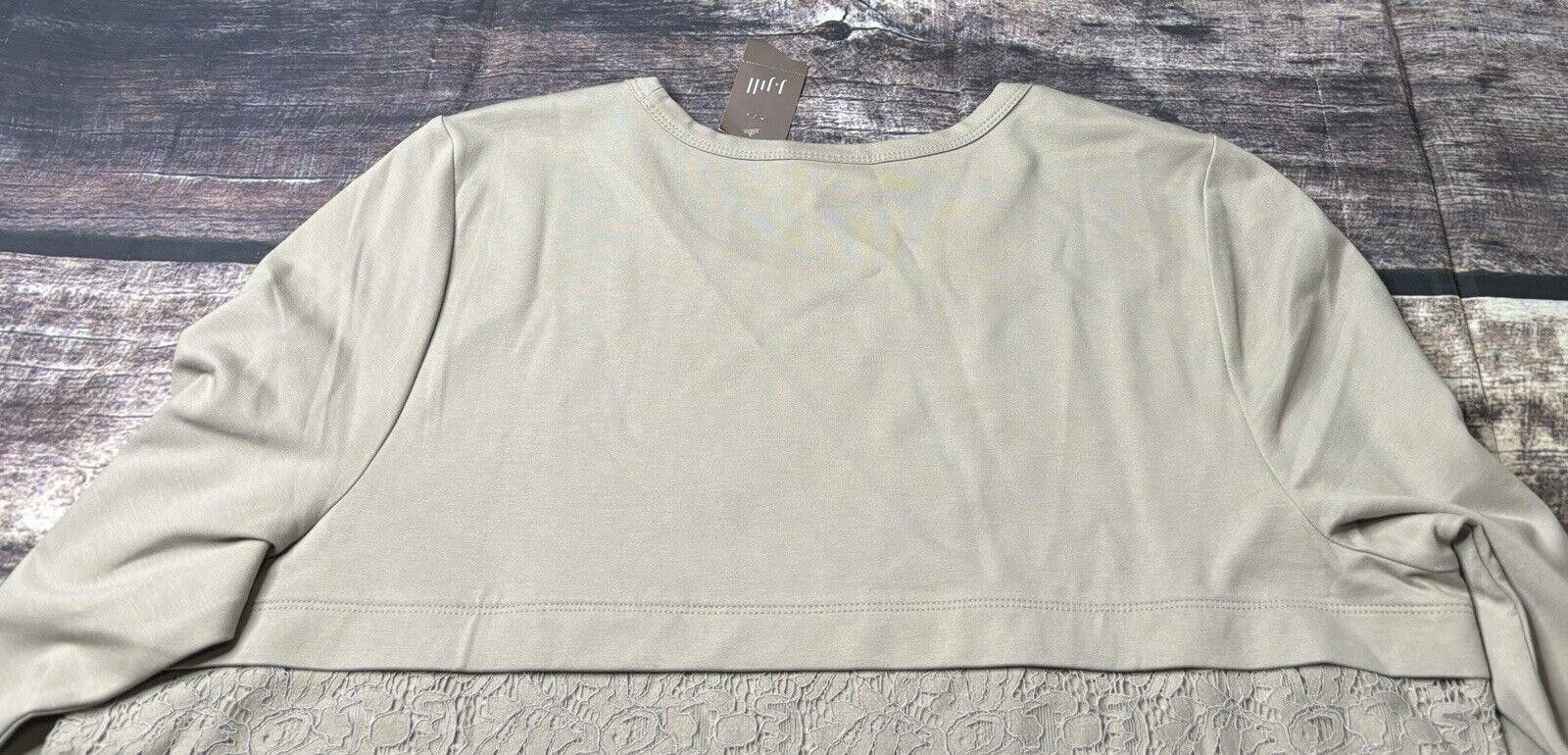 Other J.Jill Womens XL Beige Ponte Knit Lace Tunic Top Stretch NEW Size XL / US 12-14 / IT 48-50 - 4 Thumbnail