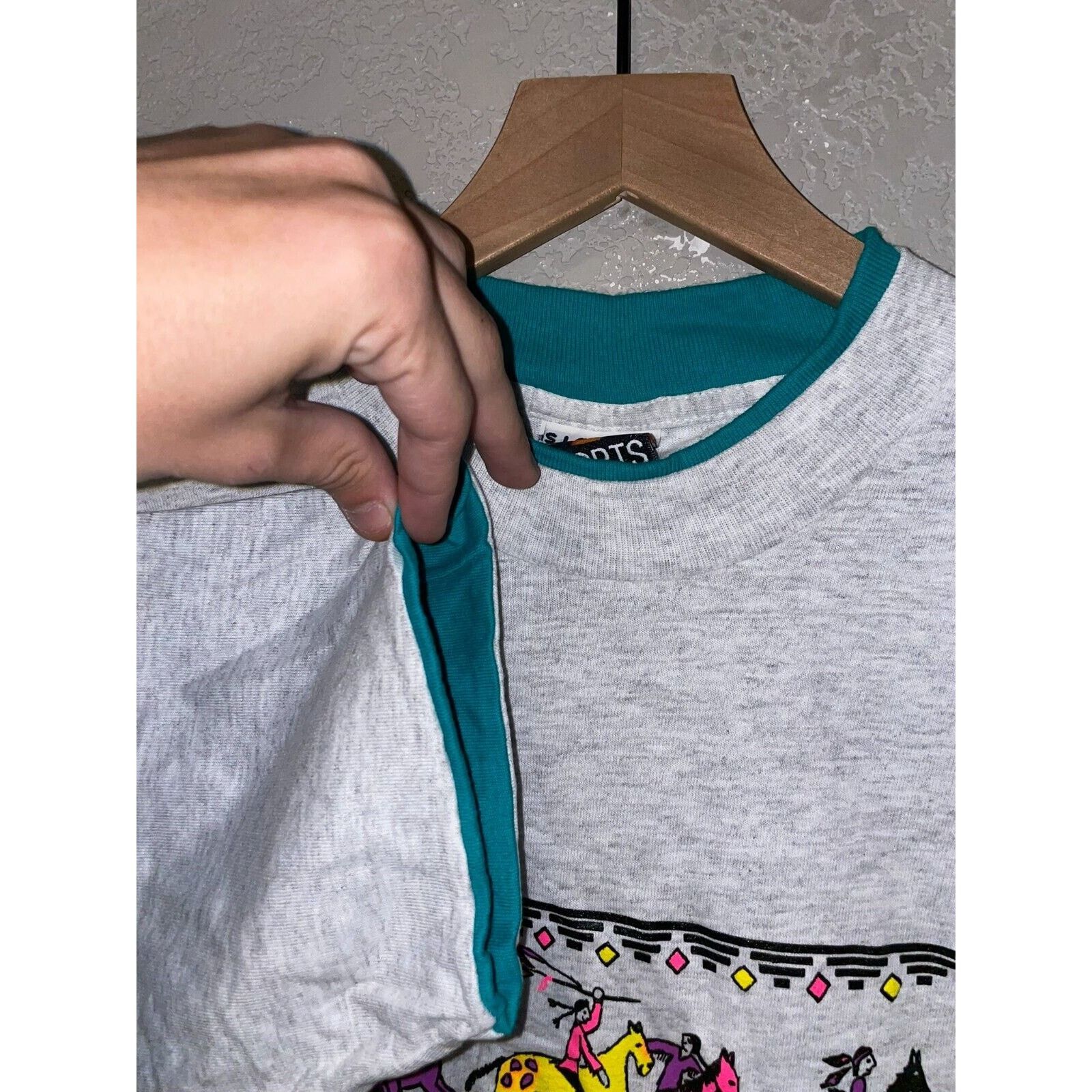 Signal Sport Vintage Taos Shirt NM Native American Horses Tee VTG M 90s Size US M / EU 48-50 / 2 - 8 Thumbnail