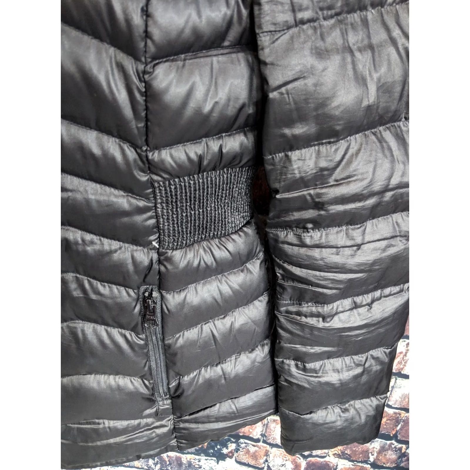 Vintage a.n.a Puffer Jacket Womens Small Black Down Lightweight Packable Hood Winter Size S / US 4 / IT 40 - 5 Thumbnail