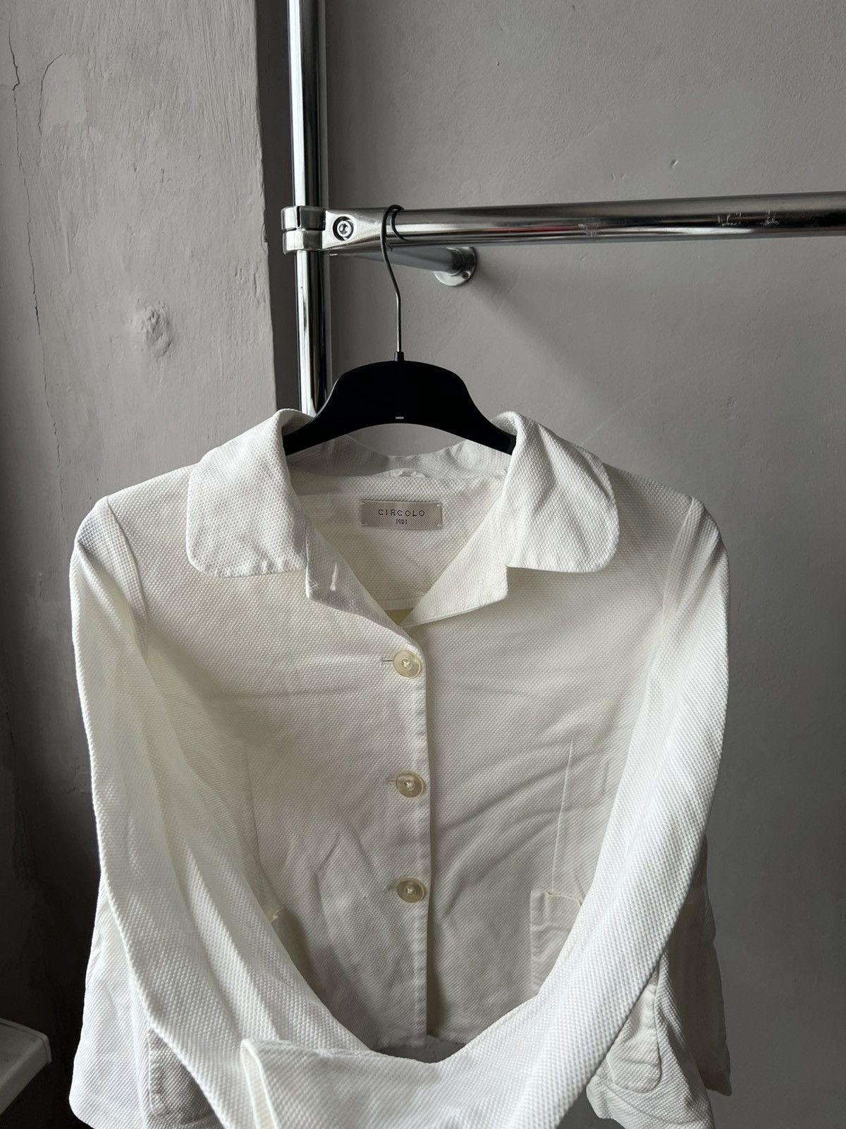Circolo 1901 CIRCOLO 1901 WHITE CLASSIC COTTON BLEND DUTTON BLAZER JACKET Size S / US 4 / IT 40 - 7 Thumbnail