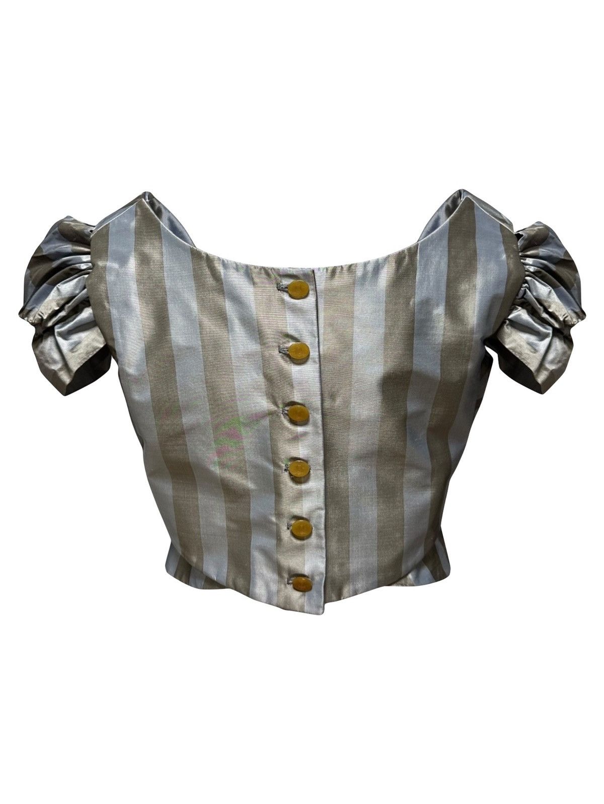 Vivienne Westwood VIVIENNE WESTWOOD S/S 1998 Striped Silk Corset Size XL / US 12-14 / IT 48-50 - 2 Thumbnail