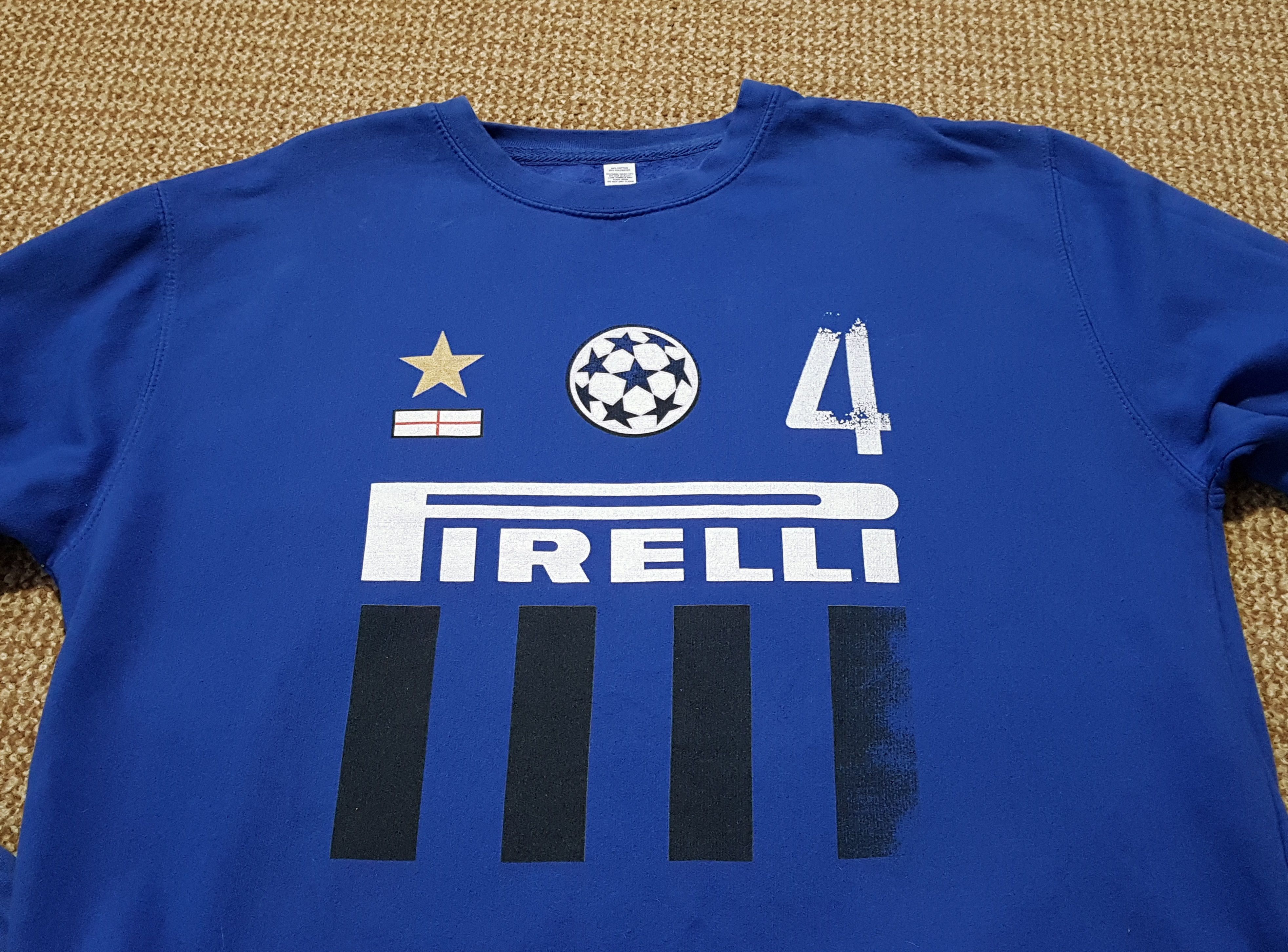 Vintage Inter Milan #4 Pirelli Soccer Football Vintage Sweatshirt XL Size US XL / EU 56 / 4 - 6 Thumbnail