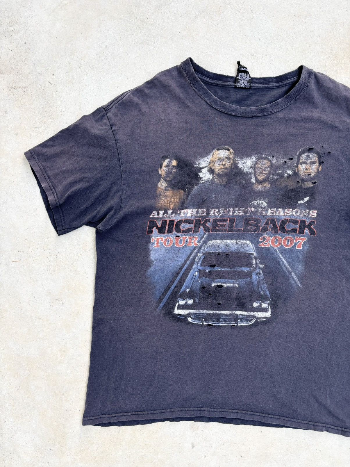 Vintage Thrashed Faded NICKELBACK ERD Grunge T Shirt Distressed Size US XL / EU 56 / 4 - 4 Thumbnail