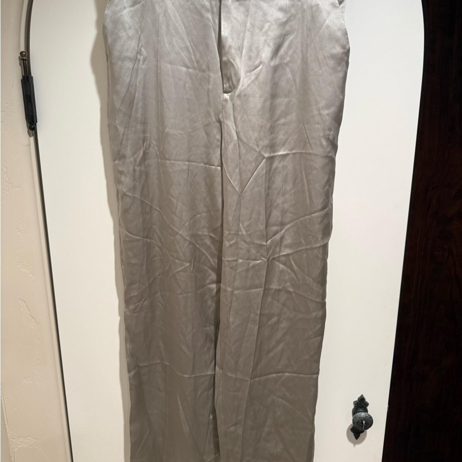 Joseph Joseph Jack Silk Satin Pants, Size 44 or US 14 Size 36" / US 14 / IT 50 - 3 Thumbnail