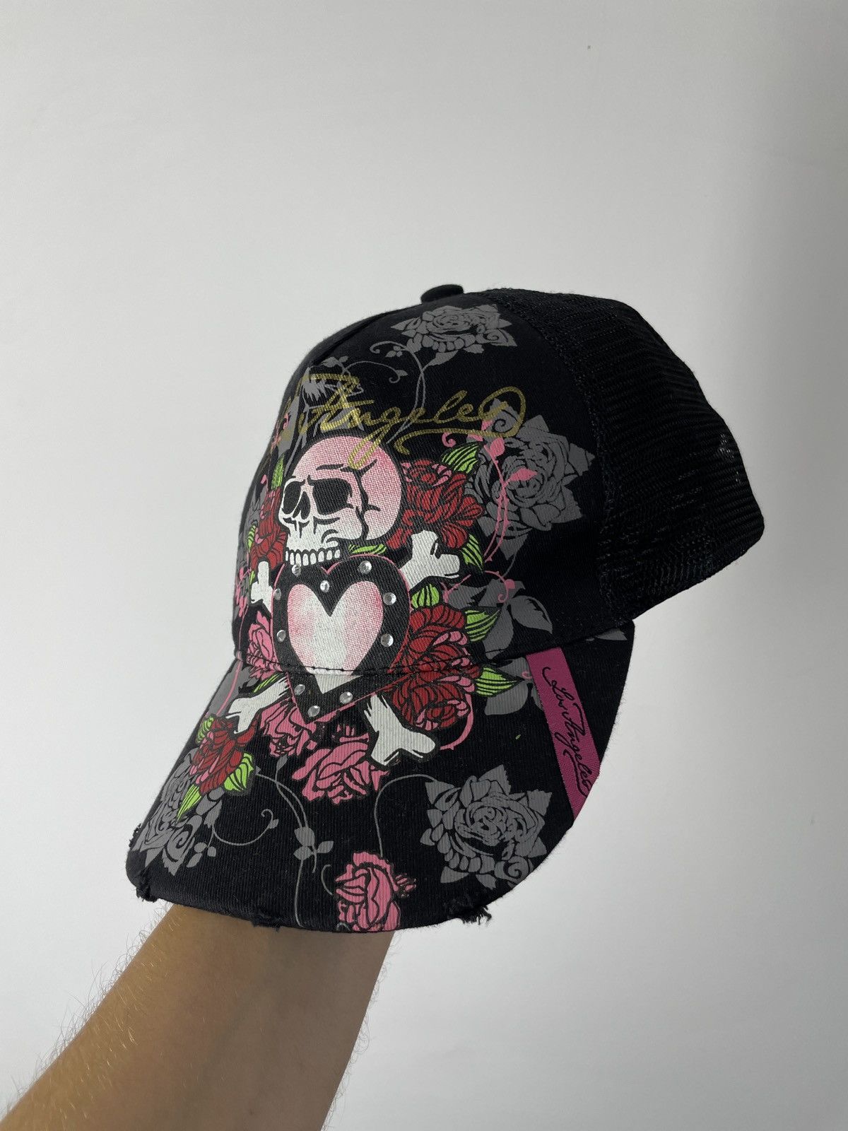 Japanese Brand × Vintage Vintage Black y2k cap hat ed hardy style Size ONE SIZE - 2 Thumbnail