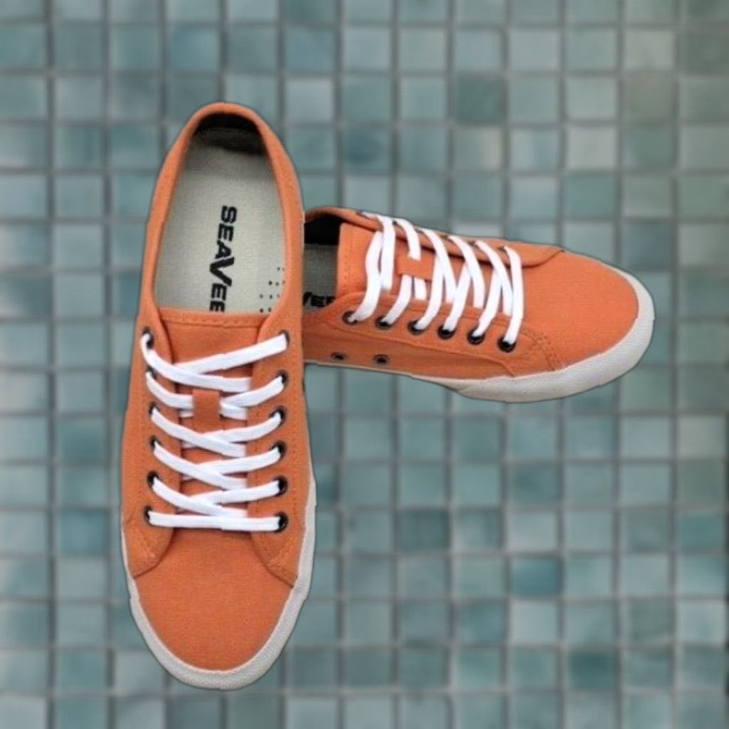 SeaVees SEAVEES Monterey Sneaker - Women's Size 5.5 - Orange Athletic Size US 6 / IT 36 - 1 Thumbnail