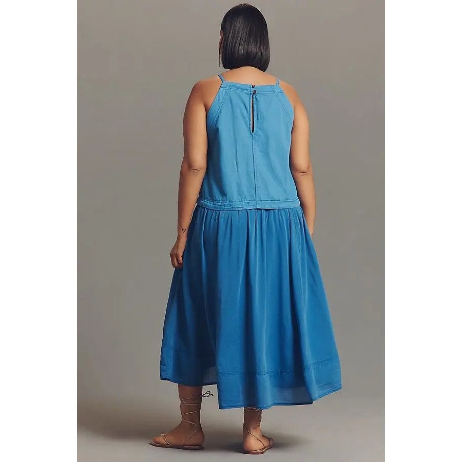 Anthropologie NWT Pilcro Sleeveless Twofer Midi Dress $188 XS/S Blue Size XS / US 0-2 / IT 36-38 - 3 Thumbnail