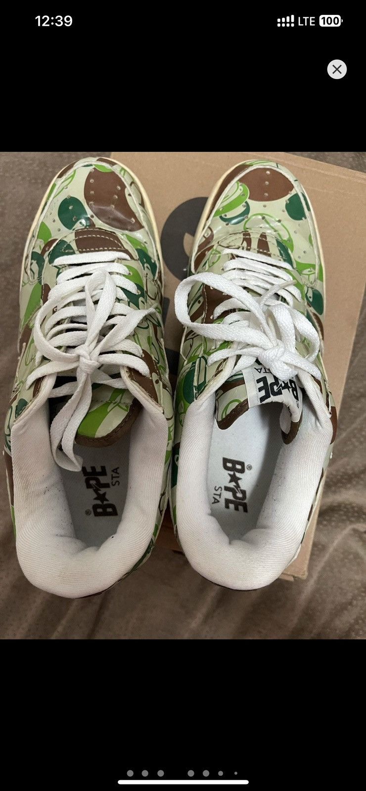 Bape Bape Bapesta Vintage Baby Milo Green Camo Sneakers Size US 10 / EU 43 - 4 Thumbnail
