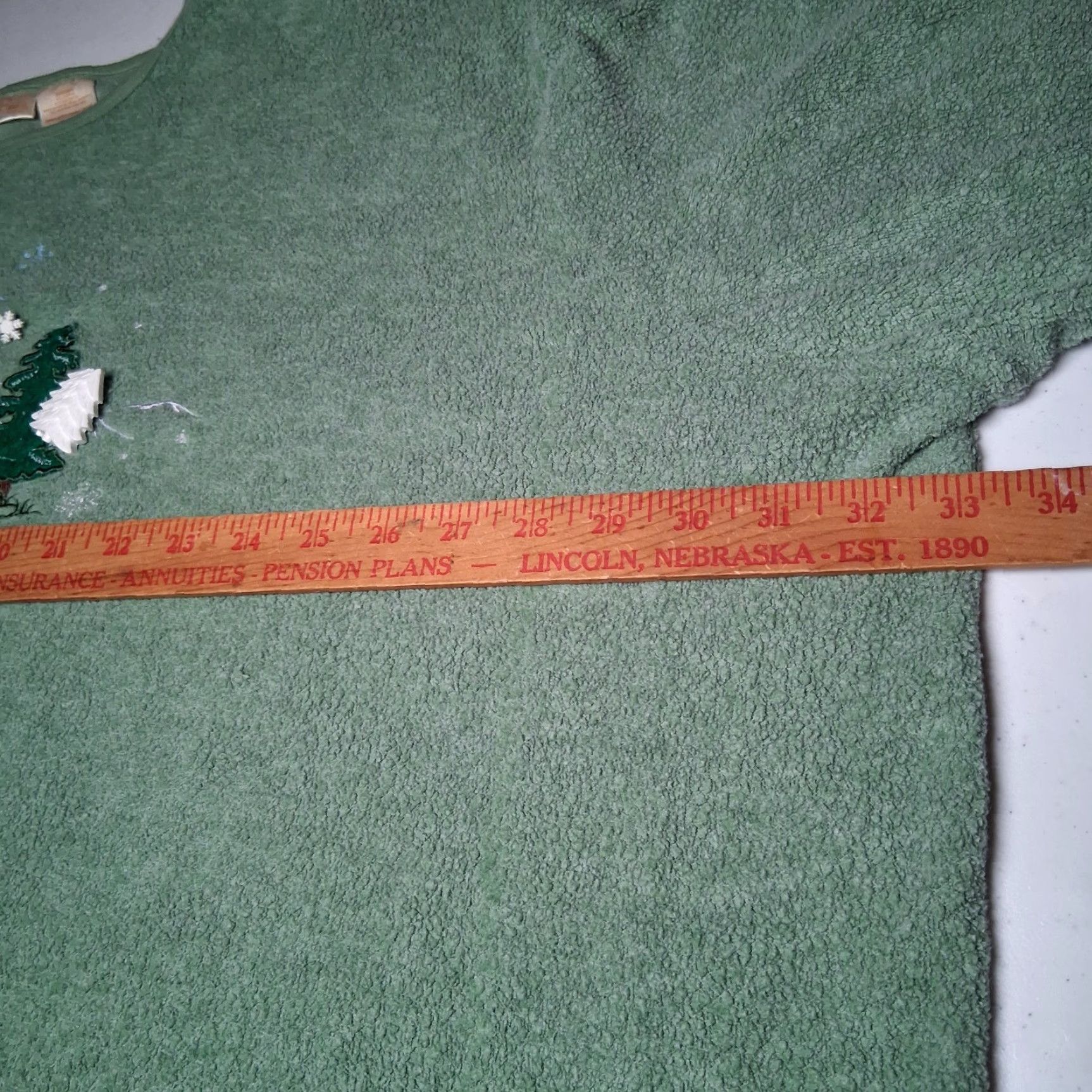 Vintage VINTAGE Bobbie Brooks Fleece Shirt Plus Size 26/28 Winter Deer Snow Green Embroidered Front Applique Reindeer Casual Mens Girls Womens Clothing Size 4XL / US 24-26 - 6 Thumbnail