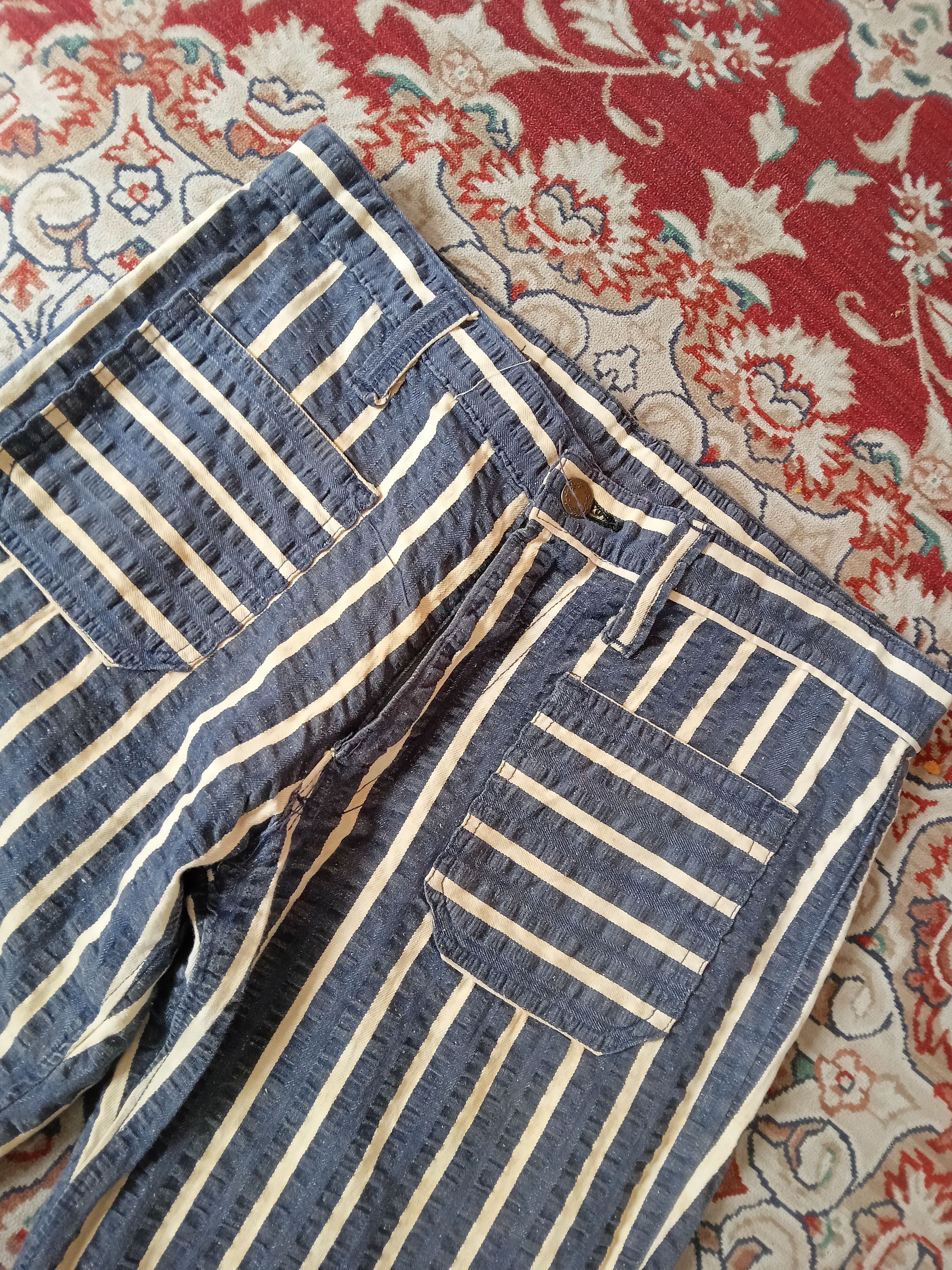 Japanese Brand × Vintage Vintage Rox - Rare Stripes Flare/ Bell Bottom Pants Size US 30 / EU 46 - 7 Thumbnail