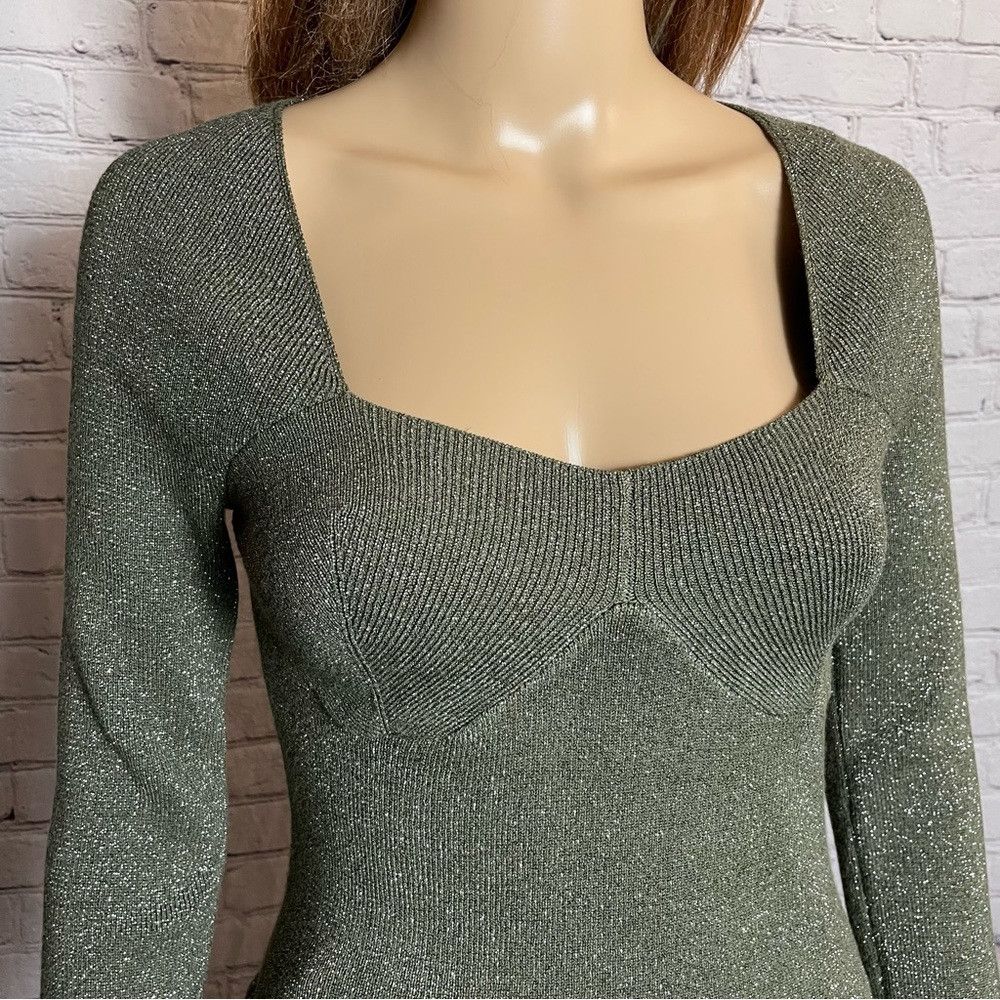 House of Harlow NWT New House of Harlow 1960 Sparkle Dark Green Viscose Swe Size M / US 6-8 / IT 42-44 - 2 Thumbnail