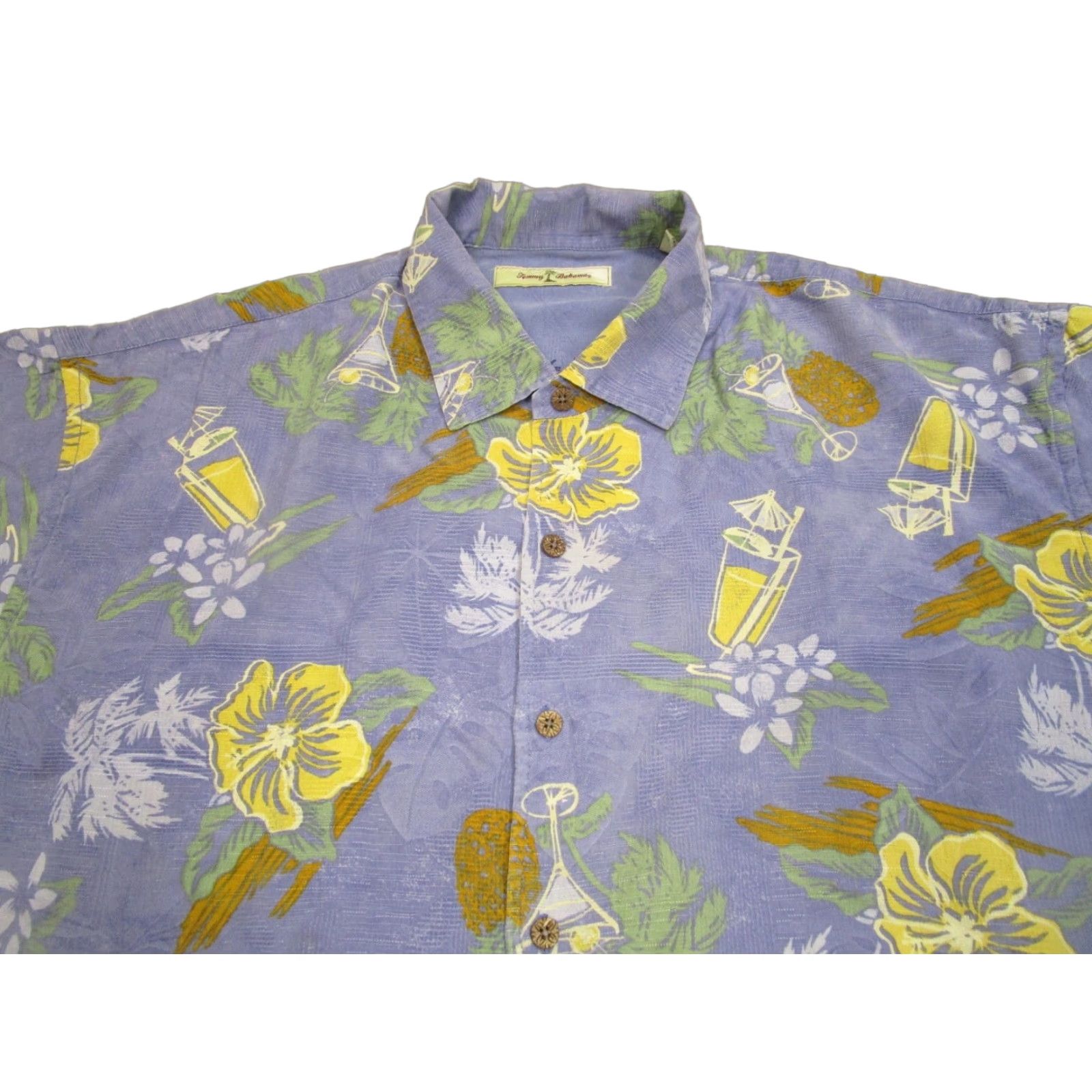 Tommy Bahama Tommy Bahama Shirt Men 2XL Button-Up Short Sleeve Blue Silk Hawaiian Pineapples Aloha Size US XXL / EU 58 / 5 - 1 Thumbnail