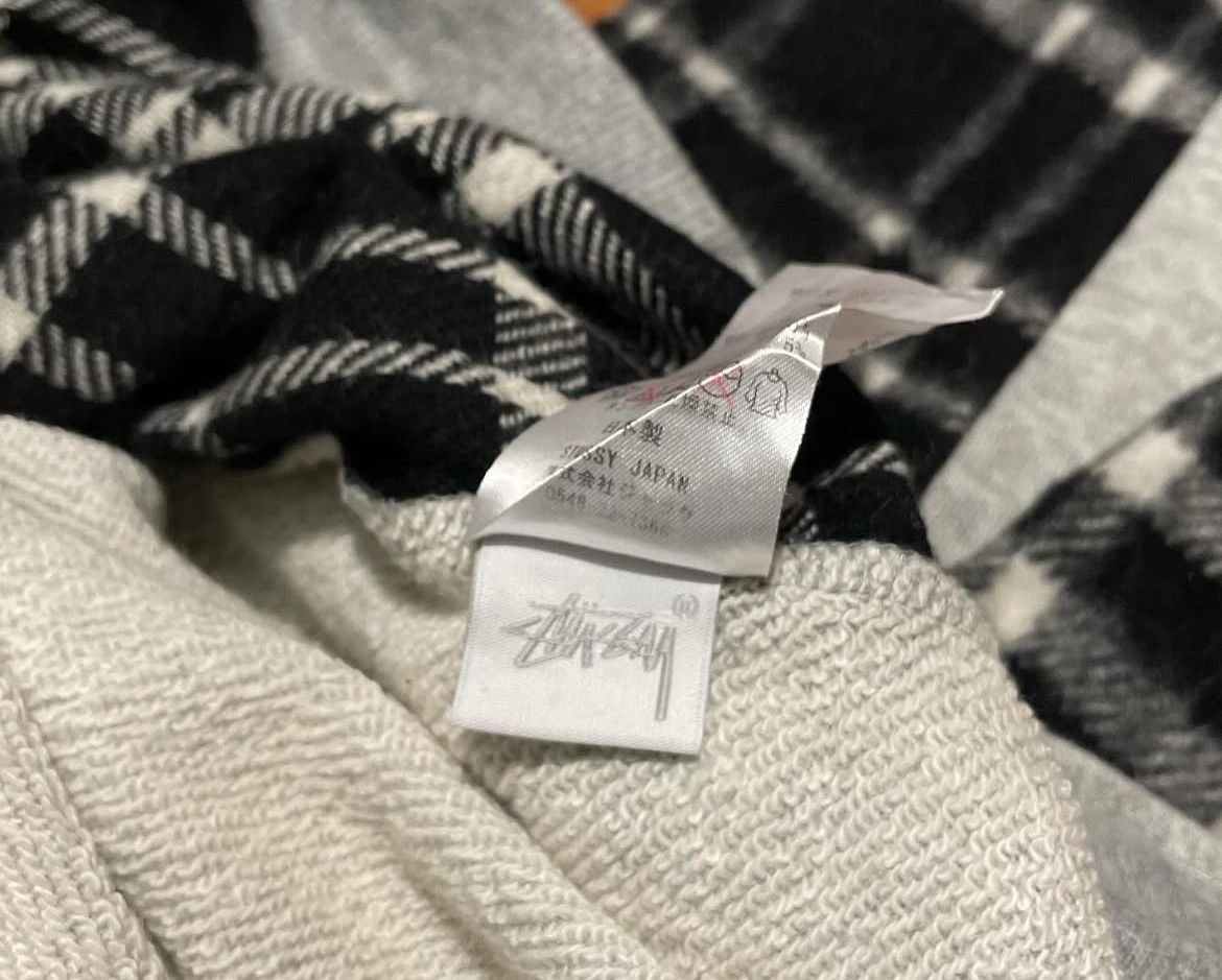 Stussy 2000s Stussy Logo Plaid Hybrid Sweatshirt Size US M / EU 48-50 / 2 - 6 Thumbnail