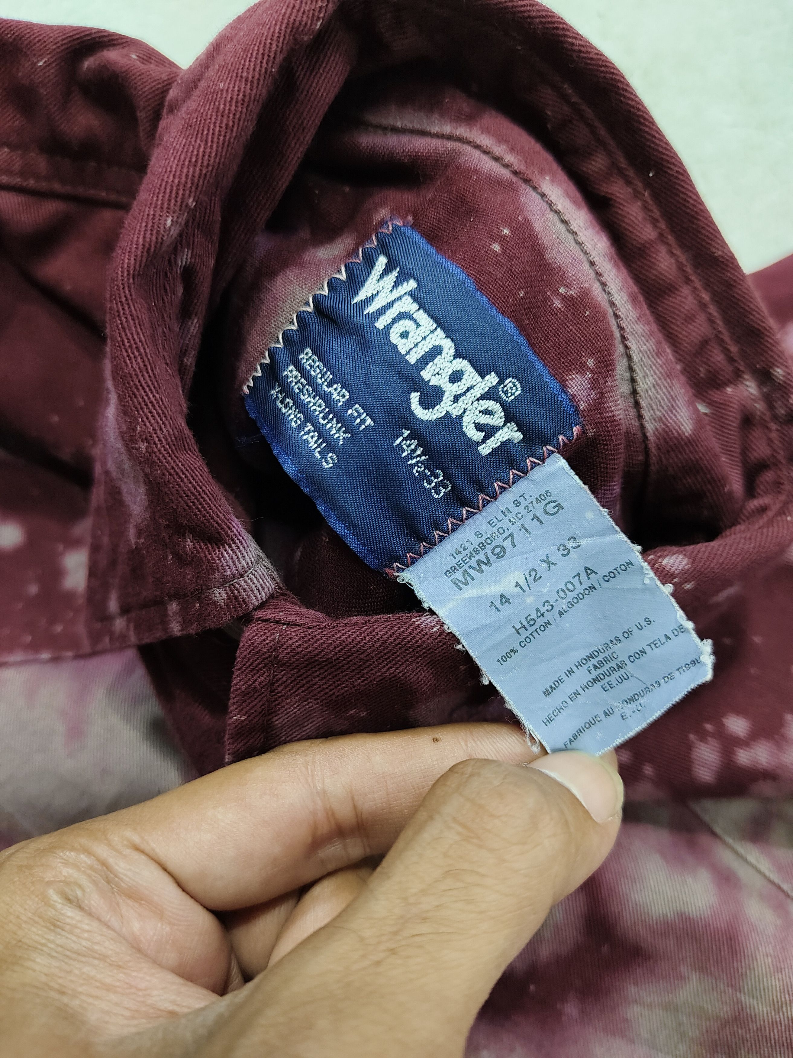 Wrangler 2000s Wrangler- Western Bleach Acid Wash Fabric Shirt Size US M / EU 48-50 / 2 - 7 Thumbnail