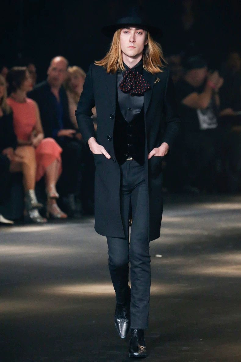Hedi Slimane Saint Laurent 16 Runway Chester Coat- Size US XL / EU 56 / 4 - 7 Thumbnail