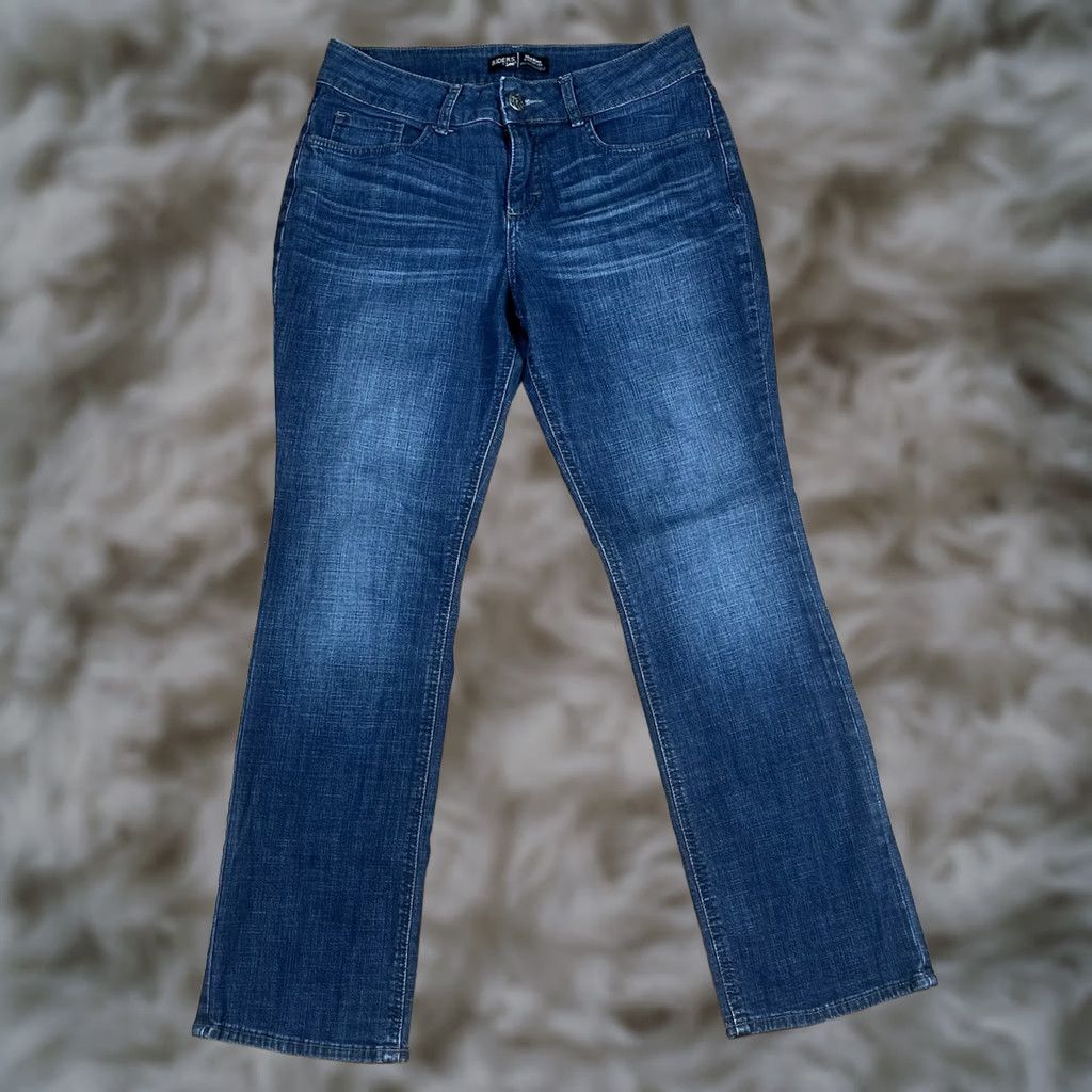 Vintage Riders By Lee Jeans Pants Womens 8P Straight Leg Mid Rise Blue Wash Denim - Vintage Condition - 28in Zip Pocket Size 30" / US 8 / IT 44 - 1 Thumbnail