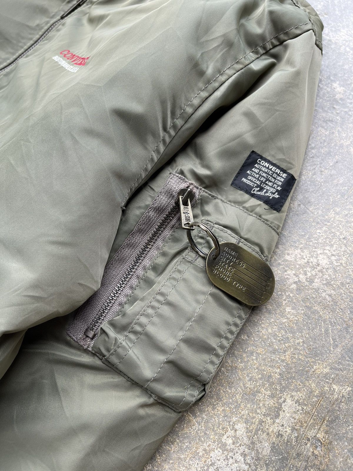 Converse 🔥Vintage Converse Ma-1 Flight Bomber Jacket Size US L / EU 52-54 / 3 - 7 Thumbnail