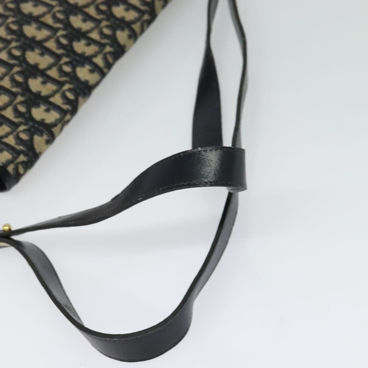Dior DIOR Trotter Canvas Shoulder Bag Navy Gold Size ONE SIZE - 7 Thumbnail