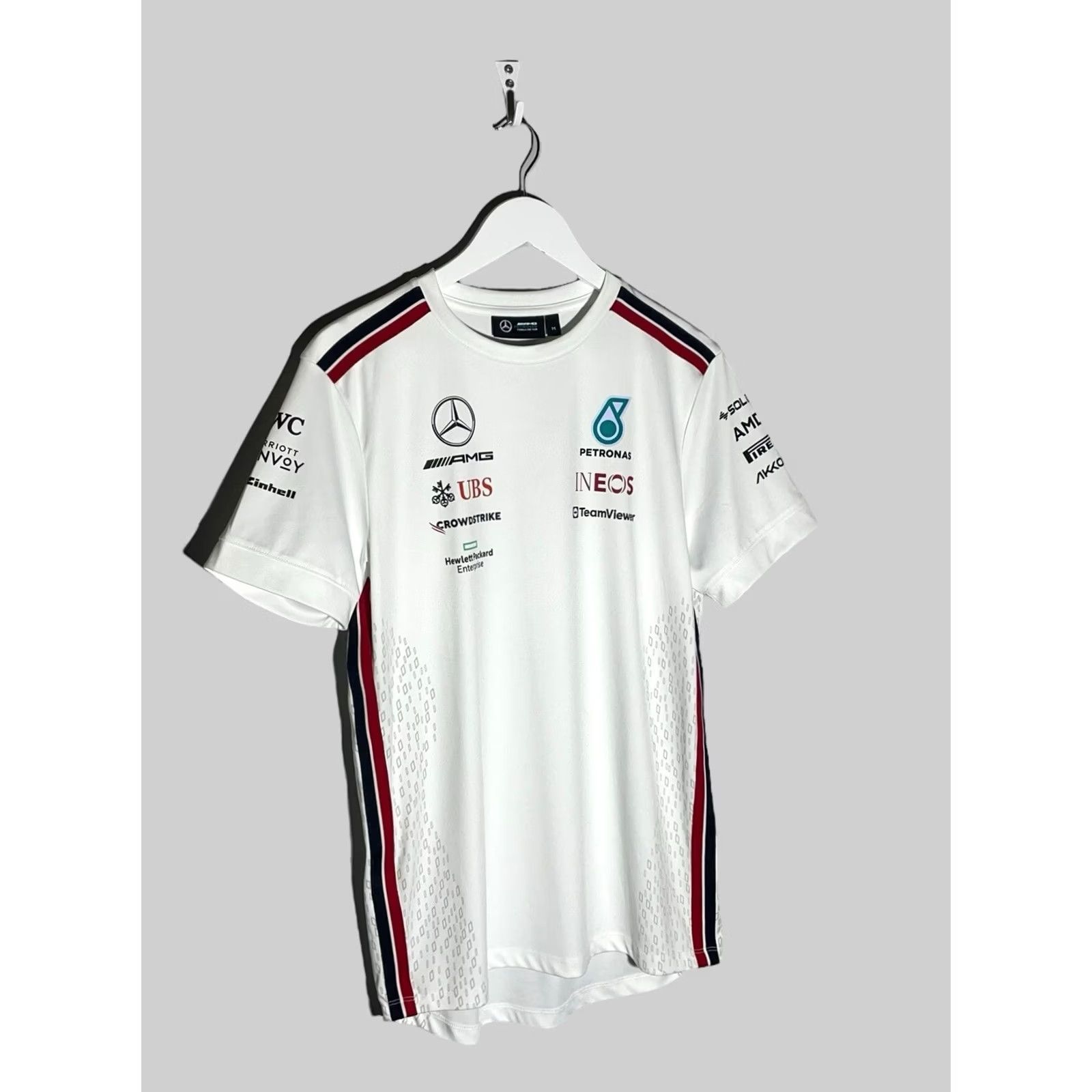 Mercedes-Benz Mercedes AMG Petronas 2023 Mens White Racing T-Shirt Size US M / EU 48-50 / 2 - 2 Thumbnail