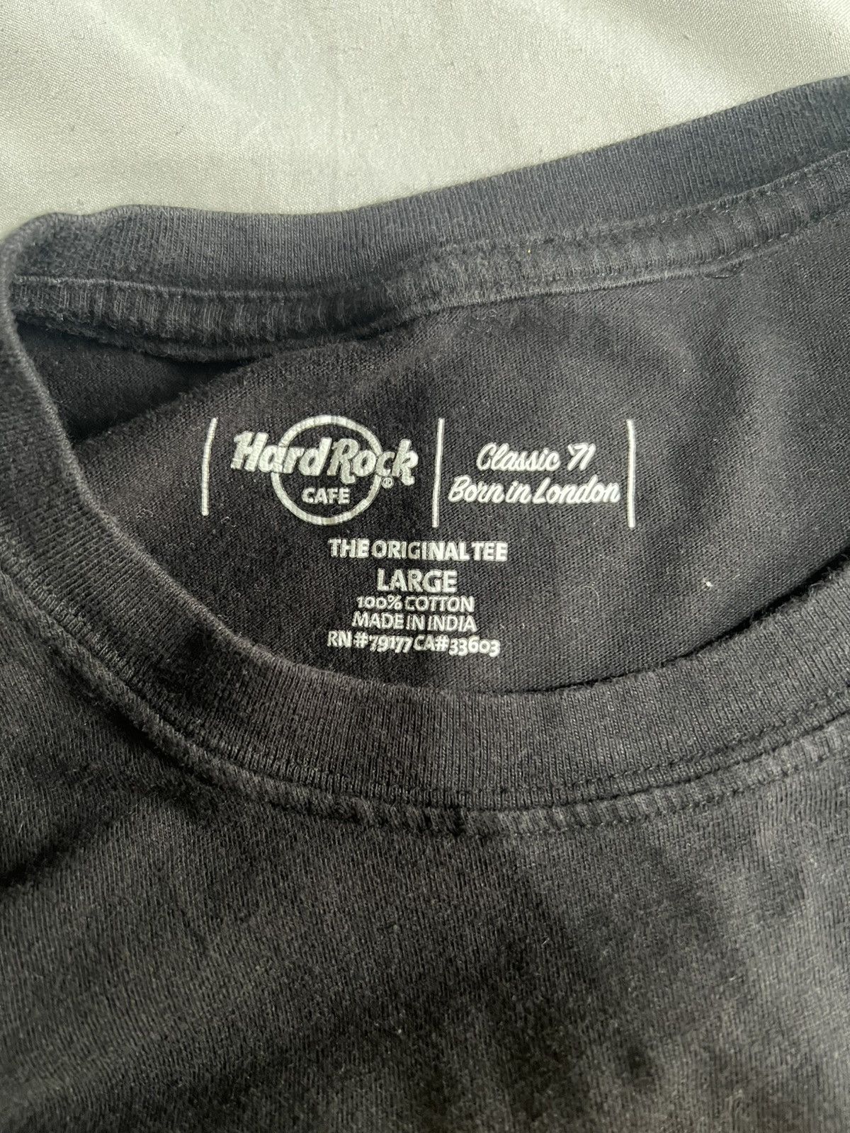 Hard Rock Cafe MEN HARD ROCK CAFE T SHIRT BLACK Size US L / EU 52-54 / 3 - 2 Thumbnail