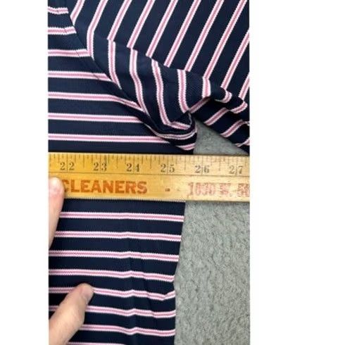 Vintage FG Tech Golf Polo Shirt Adult XL Navy Pink Striped Athletic Short Sleeve Rugby Size US XL / EU 56 / 4 - 7 Thumbnail