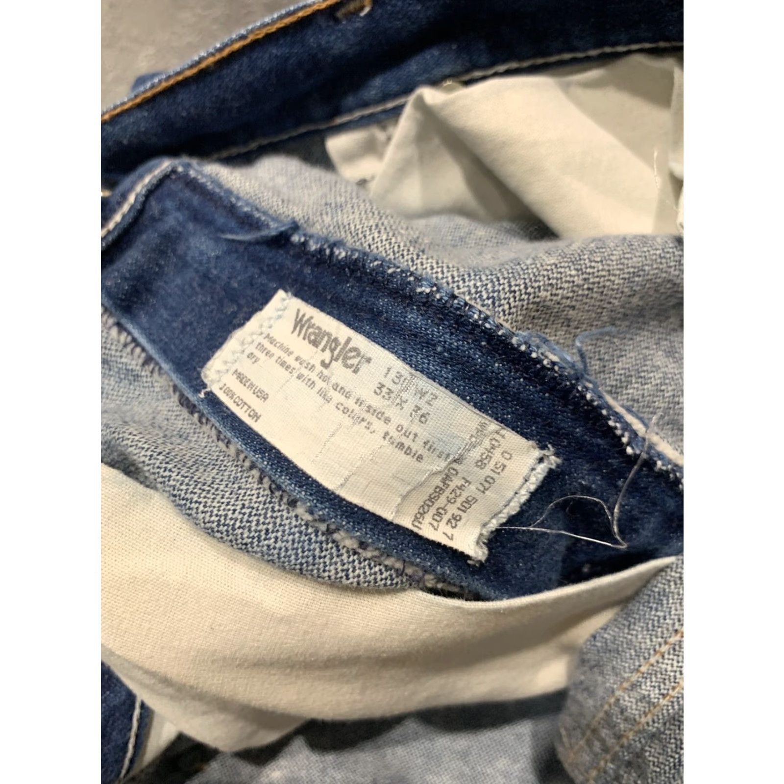 Wrangler Wrangler Men's Blue Denim Cowboy Cut Tapered Jeans 32x36 Size US 32 / EU 48 - 6 Thumbnail