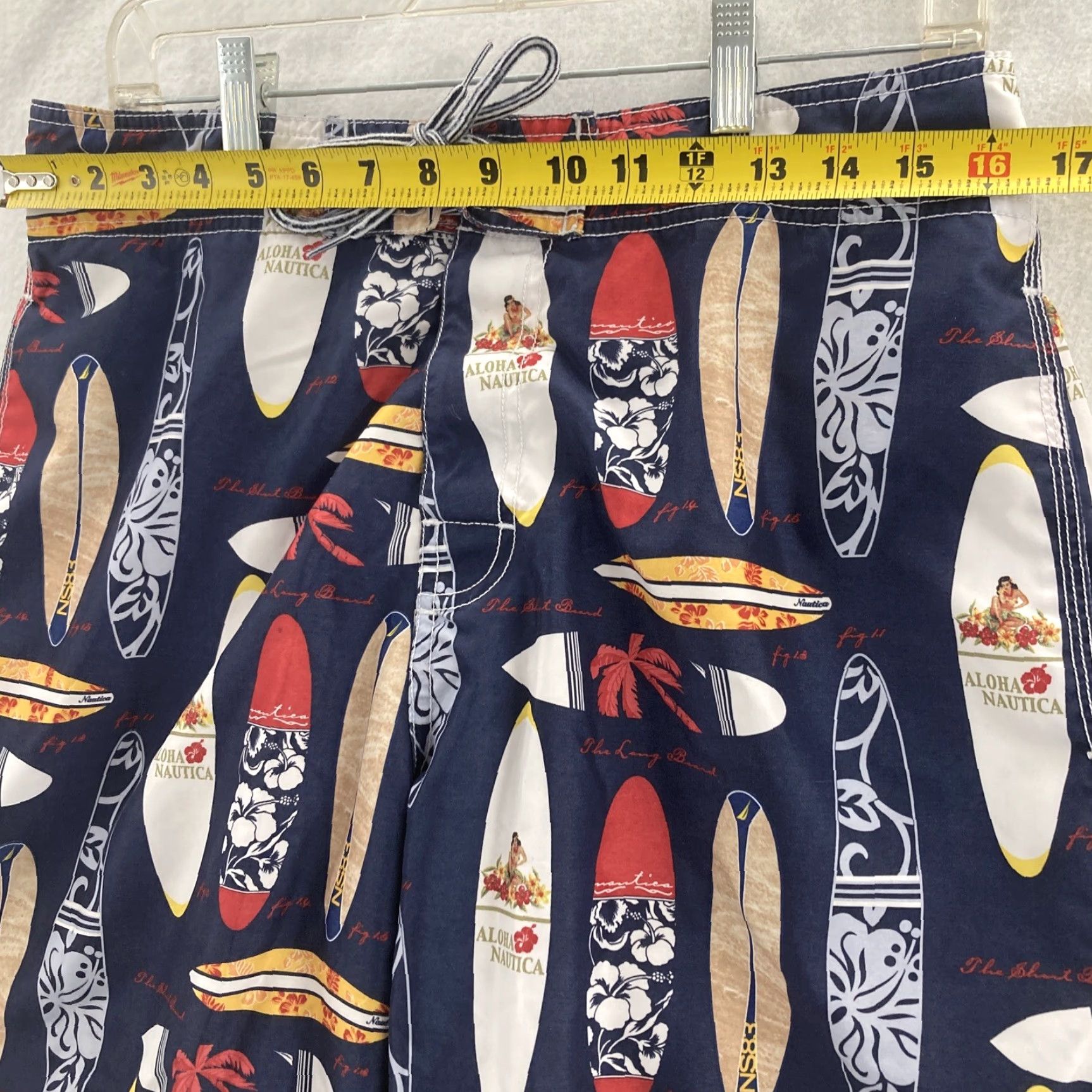 Nautica Nautica Aloha Board Shorts Men 32 Multicolor Solid Surf Bottoms 32 Adult Mens Shorts Size US 32 / EU 48 - 3 Thumbnail