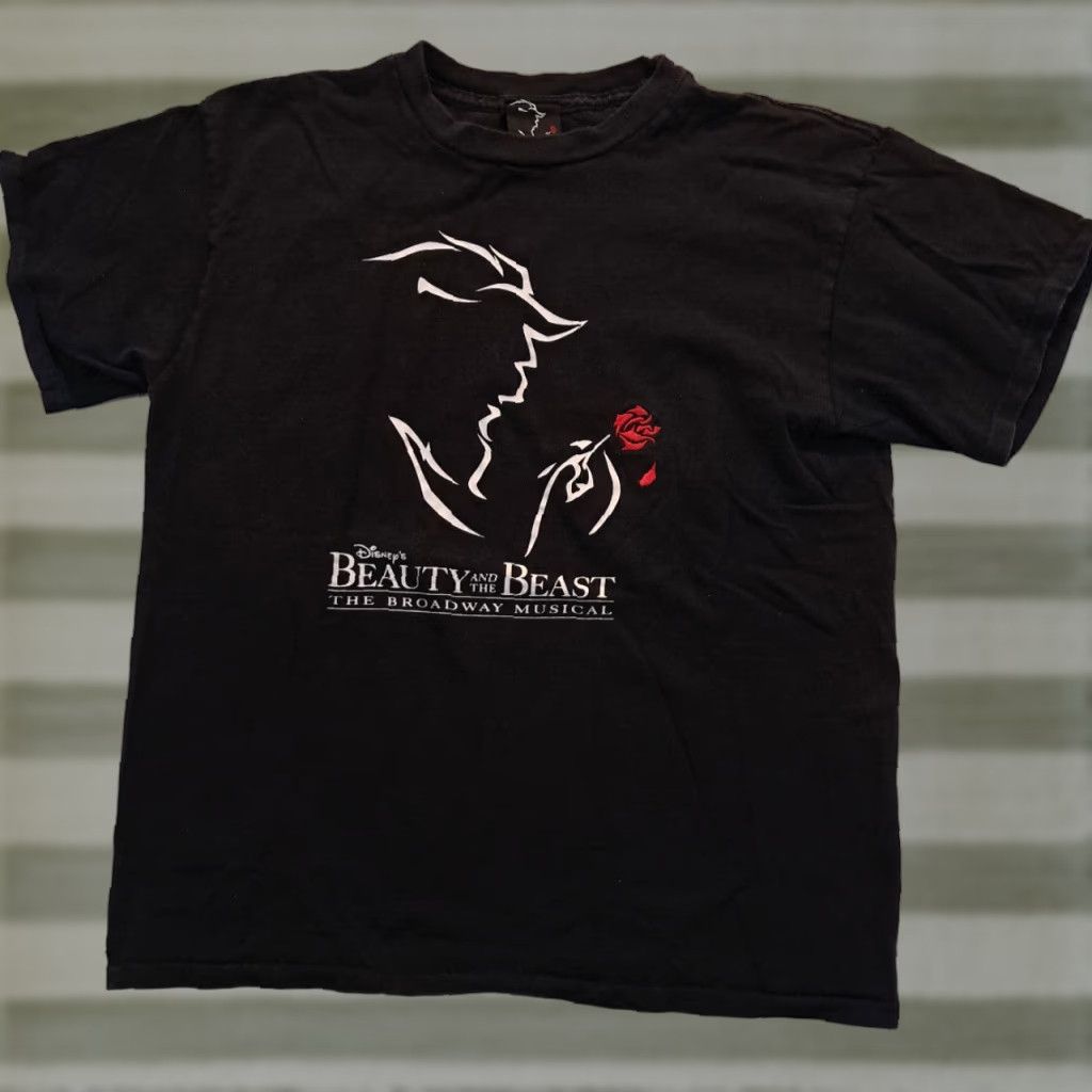 Disney VINTAGE Disney Beauty and the Beast Broadway Musical T-Shirt USA Single Stitch Large Size US L / EU 52-54 / 3 - 1 Thumbnail