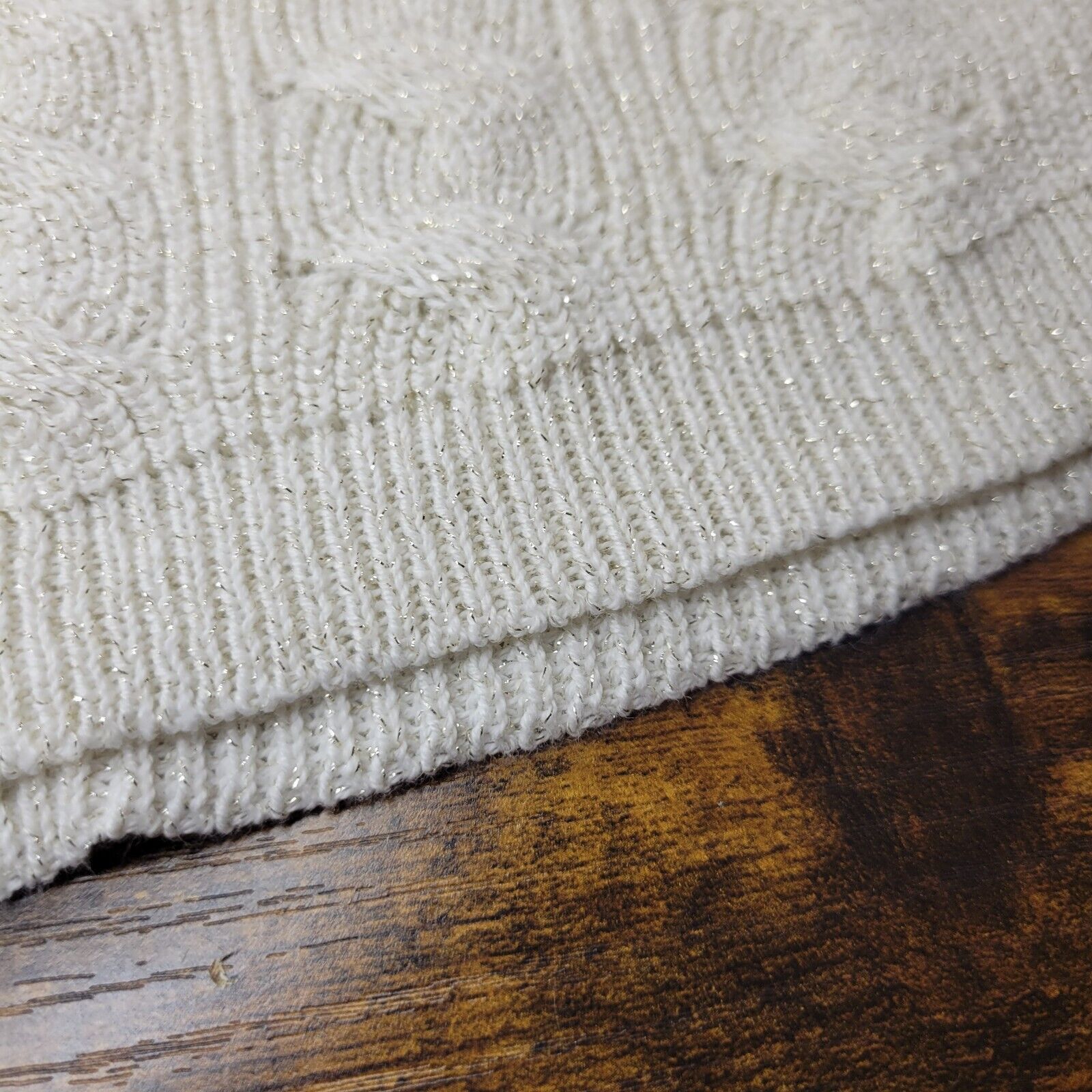 Liz Claiborne Liz Claiborne Large White Knit Sparkled Sweater Pullover Size L / US 10 / IT 46 - 11 Thumbnail