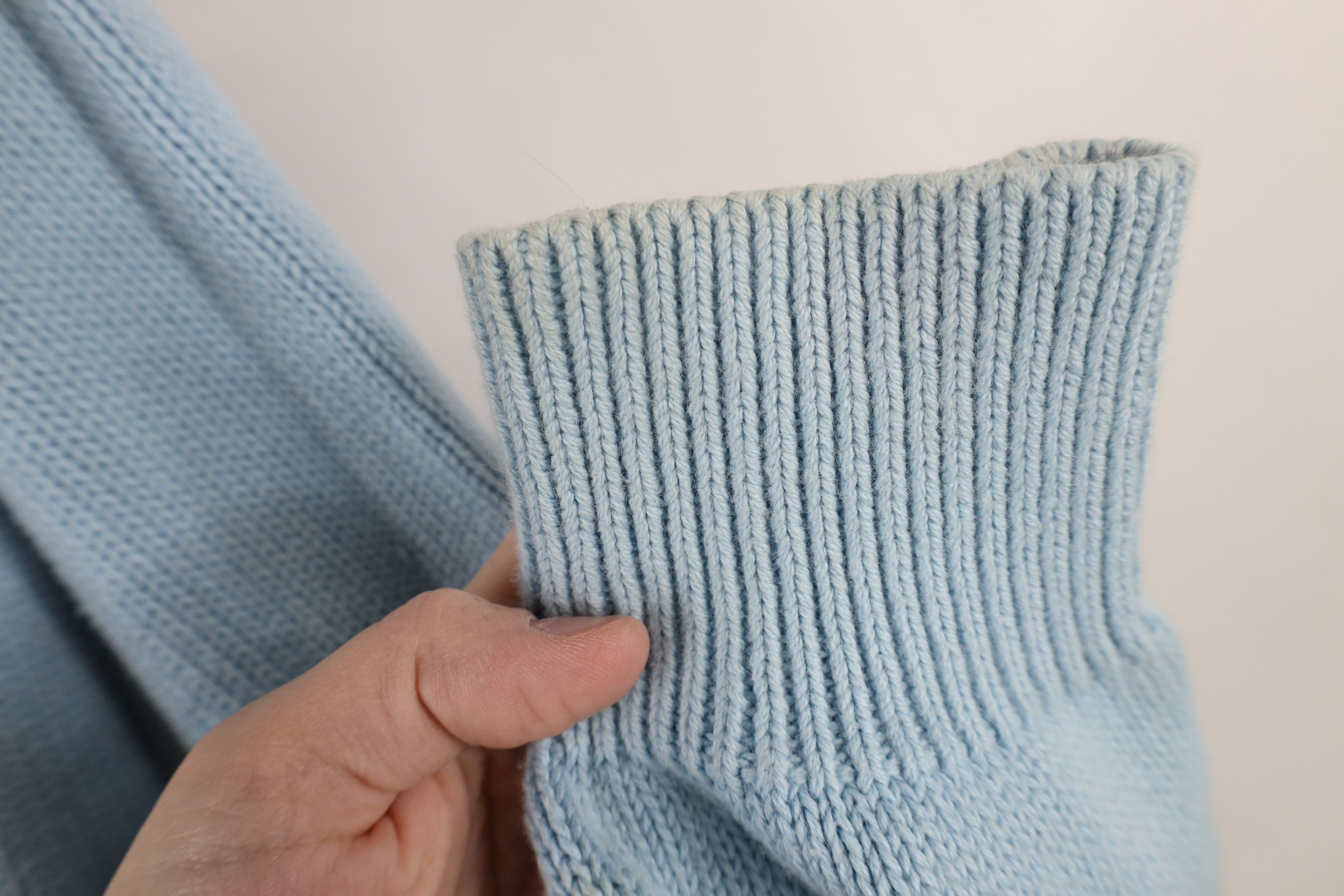 Lands' End × Vintage Vintage 90s Lands End Cotton Knit Sweater Carolina Blue USA Size US L / EU 52-54 / 3 - 10 Thumbnail
