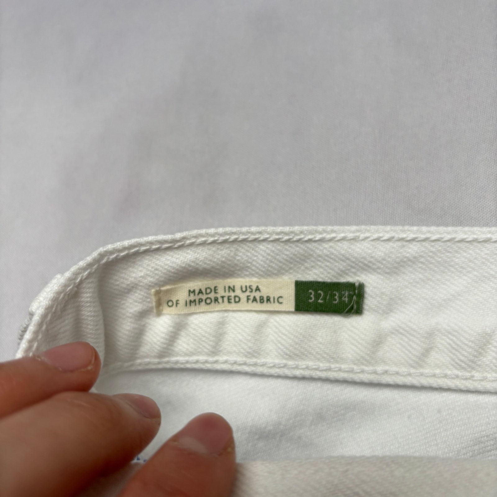 Sid Mashburn $185 Sid Mashburn Slim Straight Jeans 32x34 White Denim Size US 32 / EU 48 - 5 Thumbnail