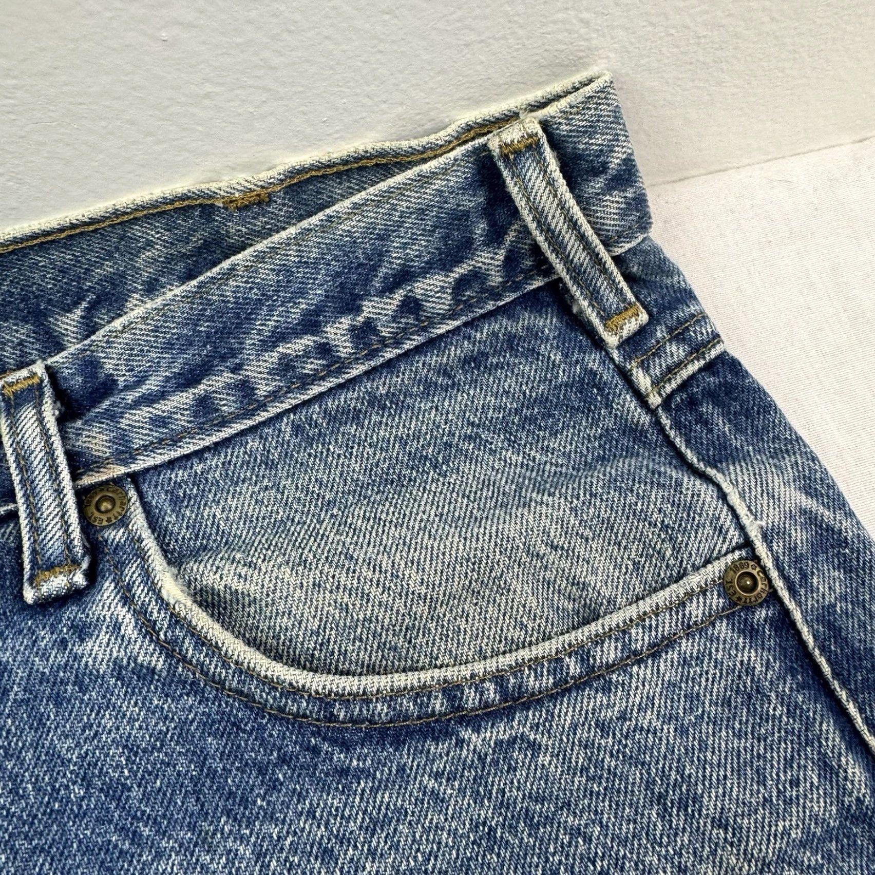 Carhartt VINTAGE Carhartt Jeans Men 38x34 Blue Grunge 90s Y2K Baggy Workwear Relaxed Straight Size US 38 / EU 54 - 5 Thumbnail