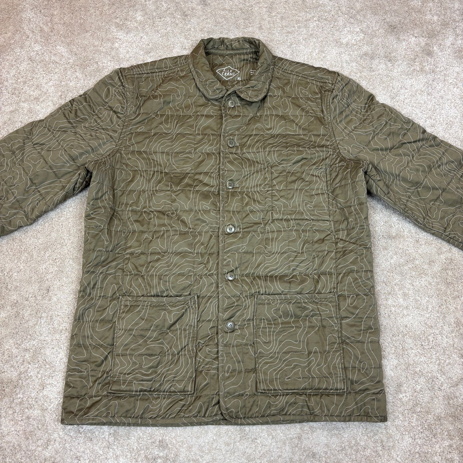 Alex Crane Alex Crane Quilted Kite Jacket Tank Maps Men's XL Military Size US XL / EU 56 / 4 - 2 Thumbnail