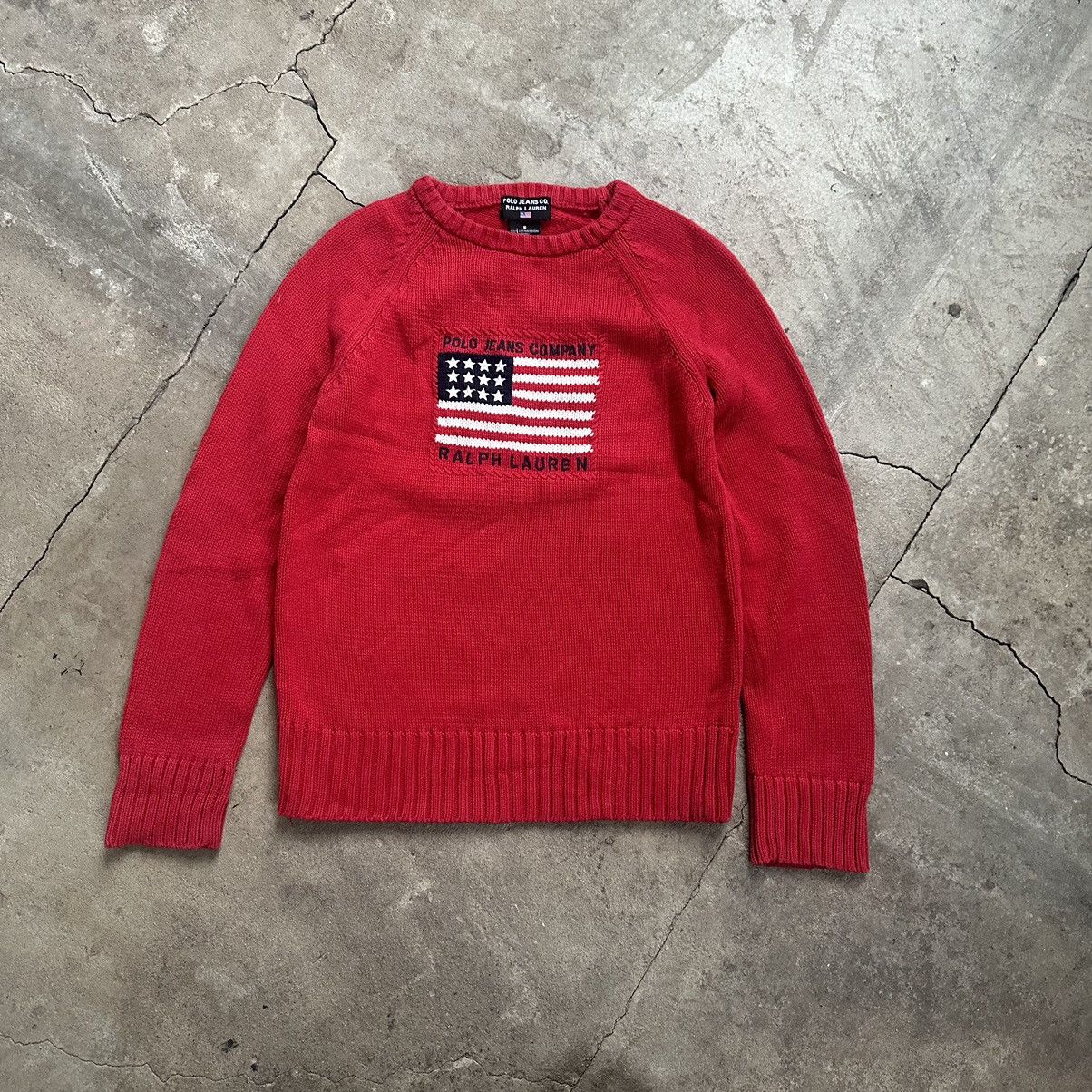 Polo Ralph Lauren Polo Ralph Lauren flag big American logo USA sweater knit Size S / US 4 / IT 40 - 1 Thumbnail