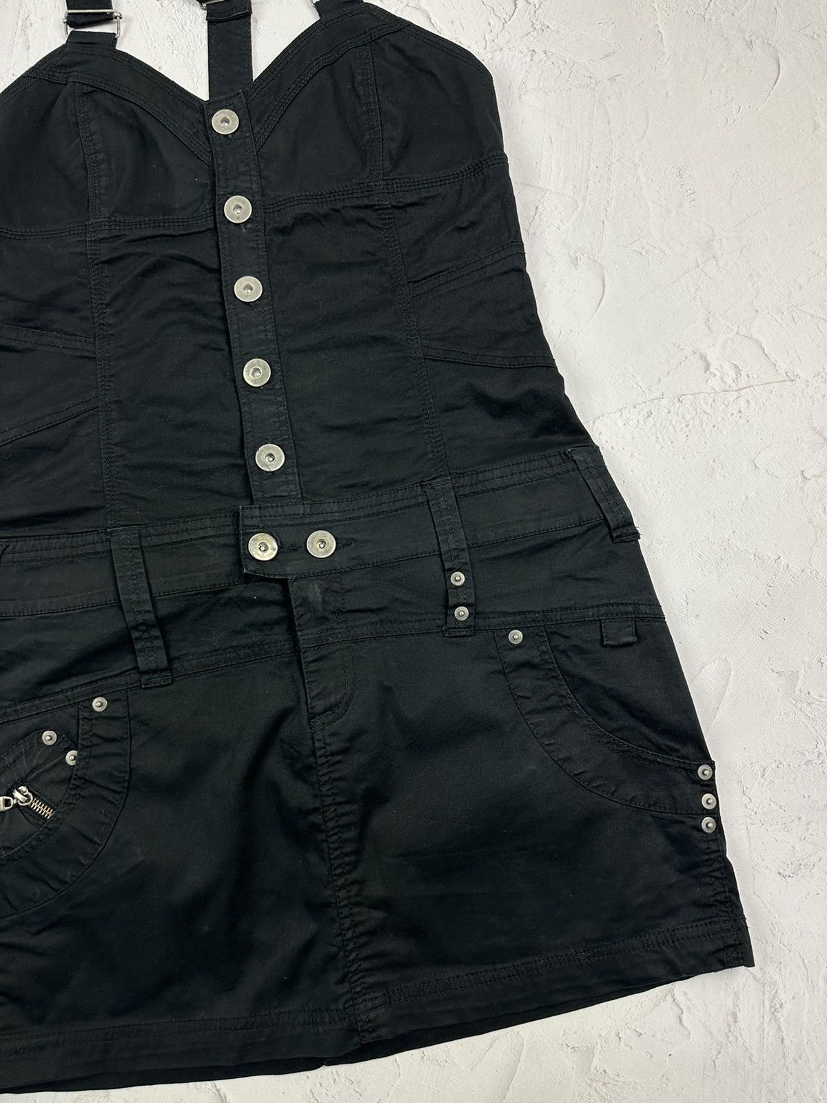 Japanese Brand × Vintage Vintage Black Denim Dress Size XS / US 0-2 / IT 36-38 - 3 Thumbnail