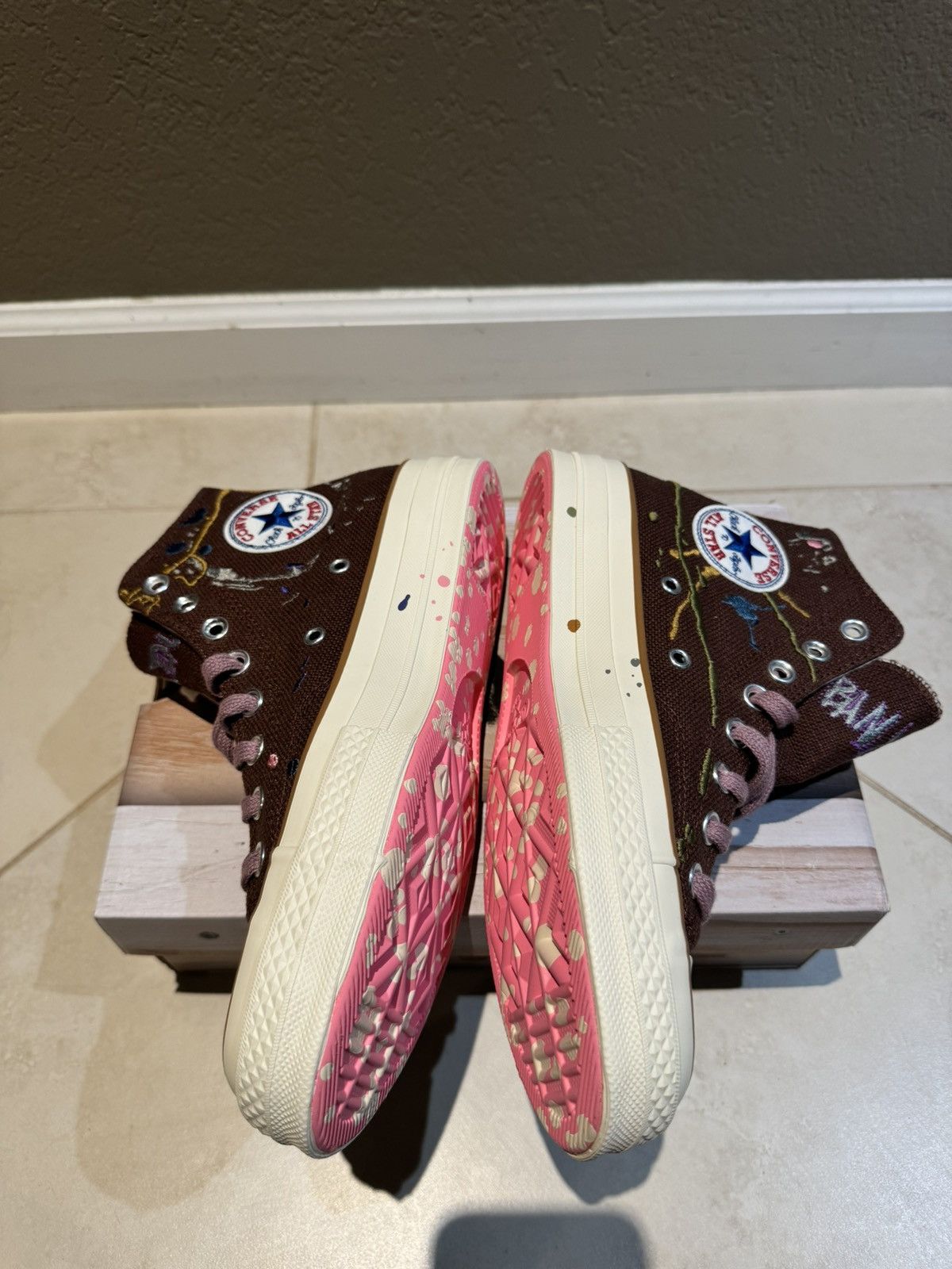 Bandulu × Converse Bandulu x Converse Brown Paint Splatter Chuck Taylor 70 High Size US 8 / EU 41 - 9 Thumbnail