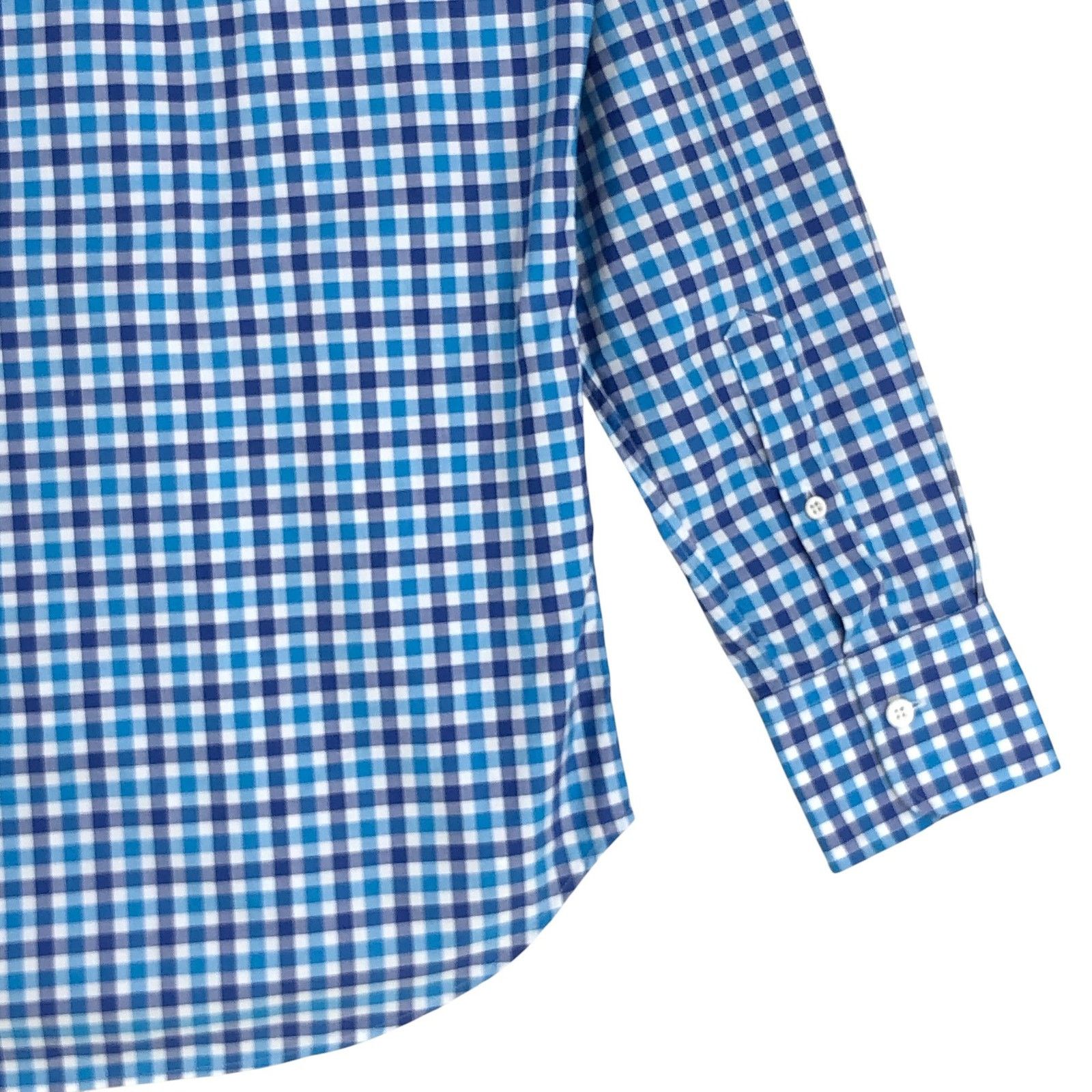 Canali Canali Dress Shirt M Blue Teal Gingham Check Long Sleeve Size US M / EU 48-50 / 2 - 12 Thumbnail