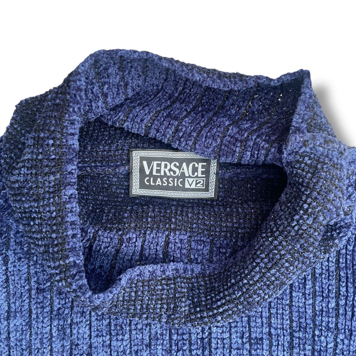Versace VINTAGE Gianni Versace Classic V2 90s Knit Mock Neck Sweater Size US XXL / EU 58 / 5 - 4 Thumbnail