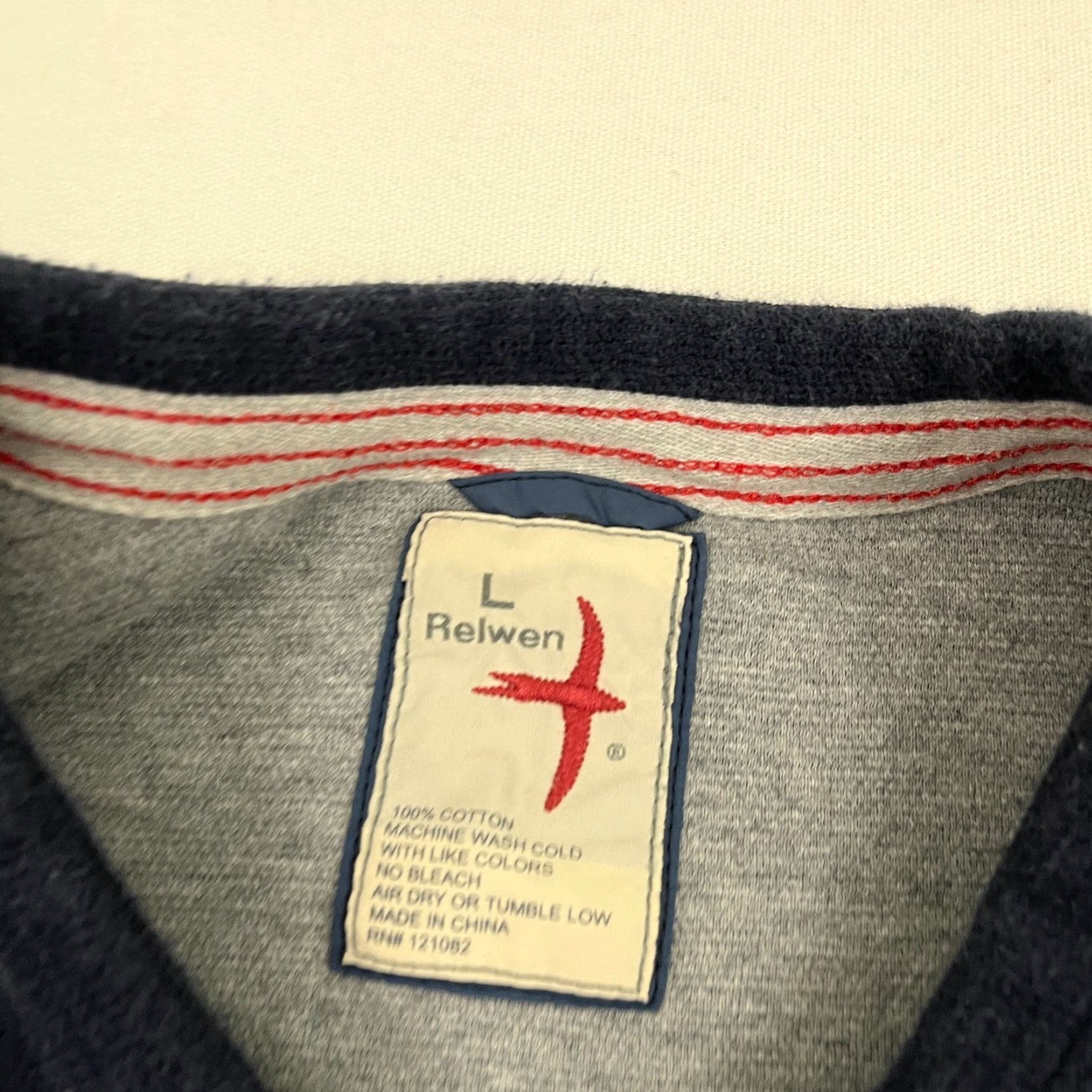 Relwen Relwen Windsurf Pocket Crew Sweatshirt Mens L Blue Surf Beach Pullover Size US L / EU 52-54 / 3 - 4 Thumbnail