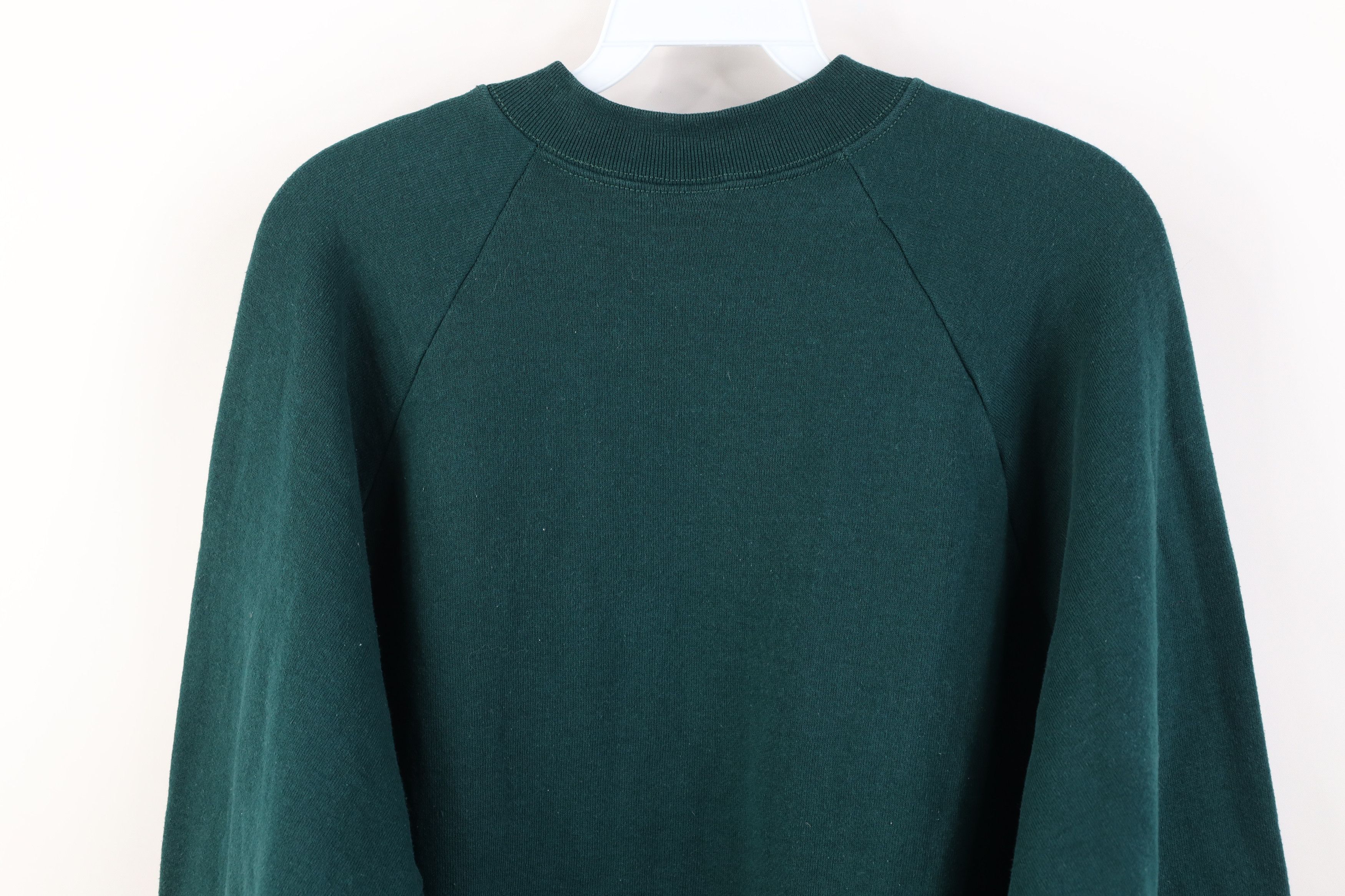 Vintage Vintage 90s Streetwear Crewneck Sweatshirt Hunter Green USA Size L / US 10 / IT 46 - 10 Thumbnail