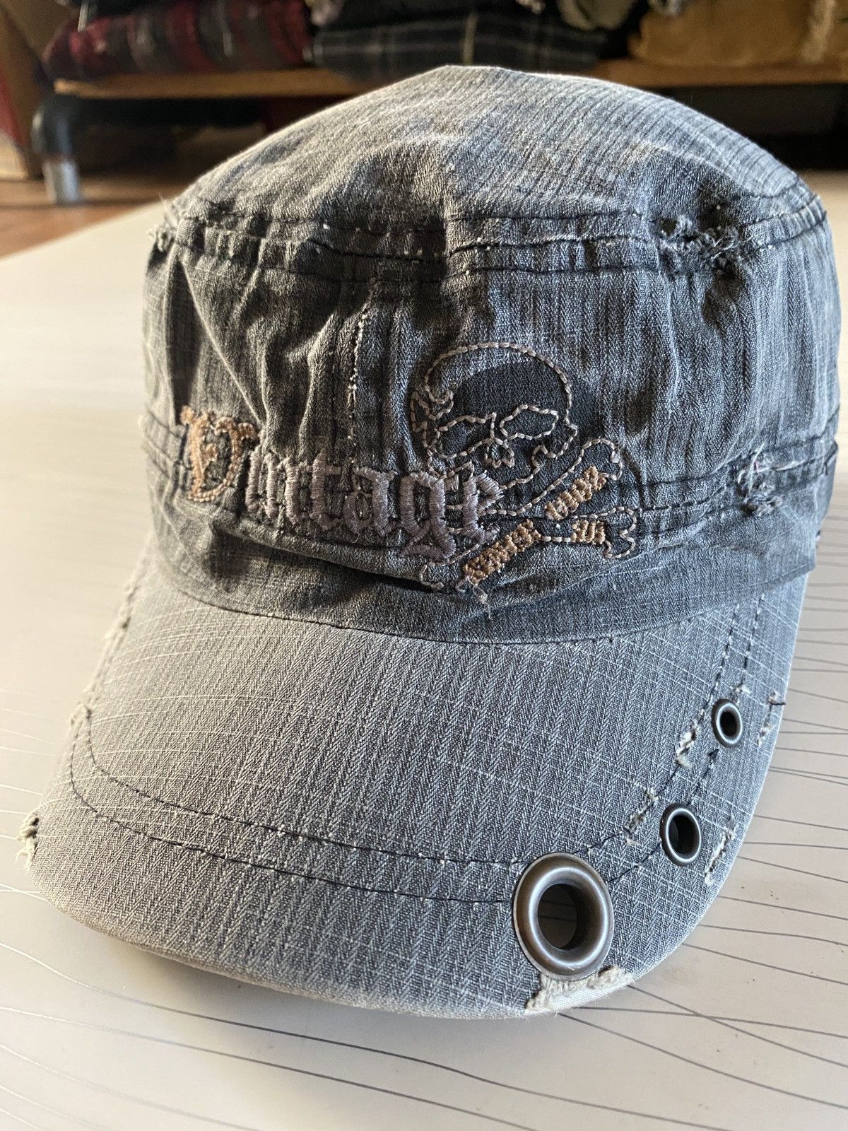 If Six Was Nine Studded metal skull Patrol cap Size ONE SIZE - 3 Thumbnail