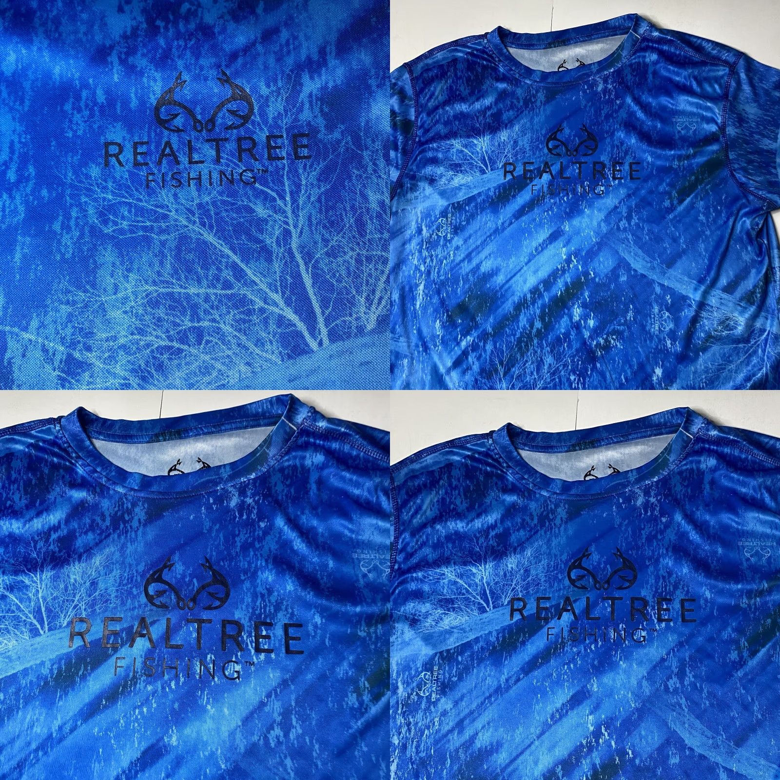 Realtree Realtree Fishing Staghorn T-Shirt Mens Short Sleeve Blue Camo Wave Size L Size US L / EU 52-54 / 3 - 8 Thumbnail