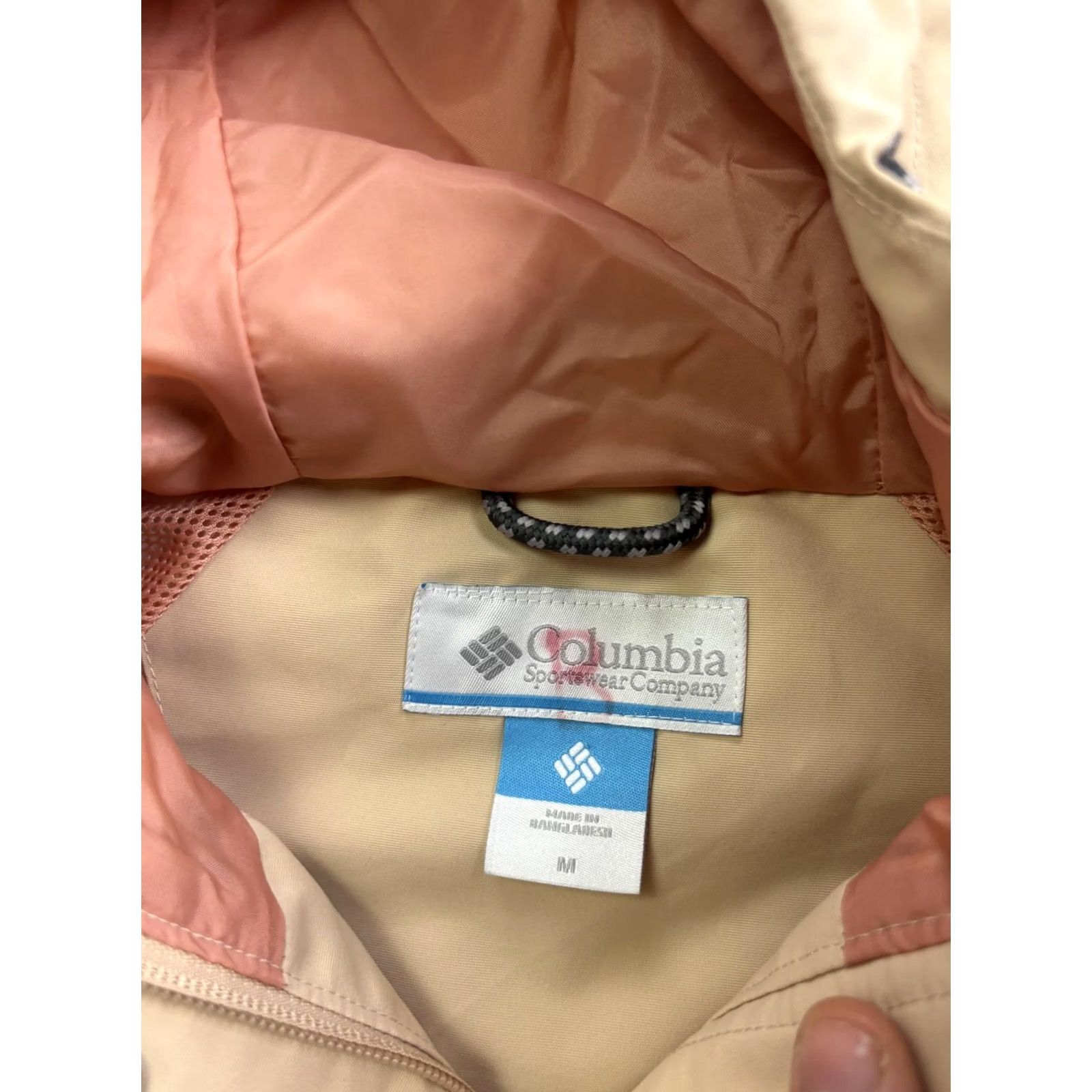 Vintage Columbia Jacket Womens M Beige Omni-Tech Hooded Waterproof Pockets Regular Zip Size M / US 6-8 / IT 42-44 - 2 Thumbnail