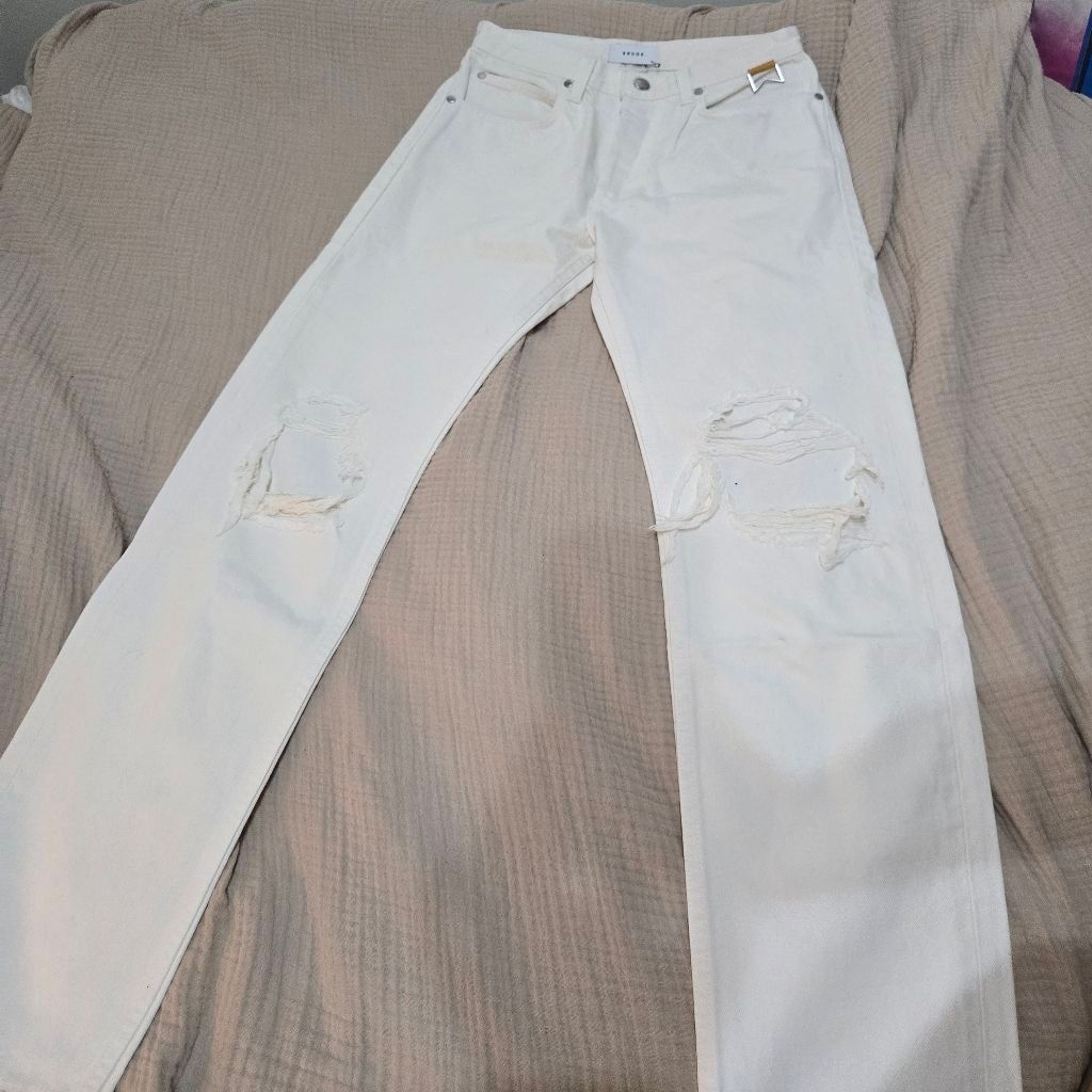 Rhude Rhude White Distressed Denim Size 29 NWOT Size US 29 - 1 Thumbnail